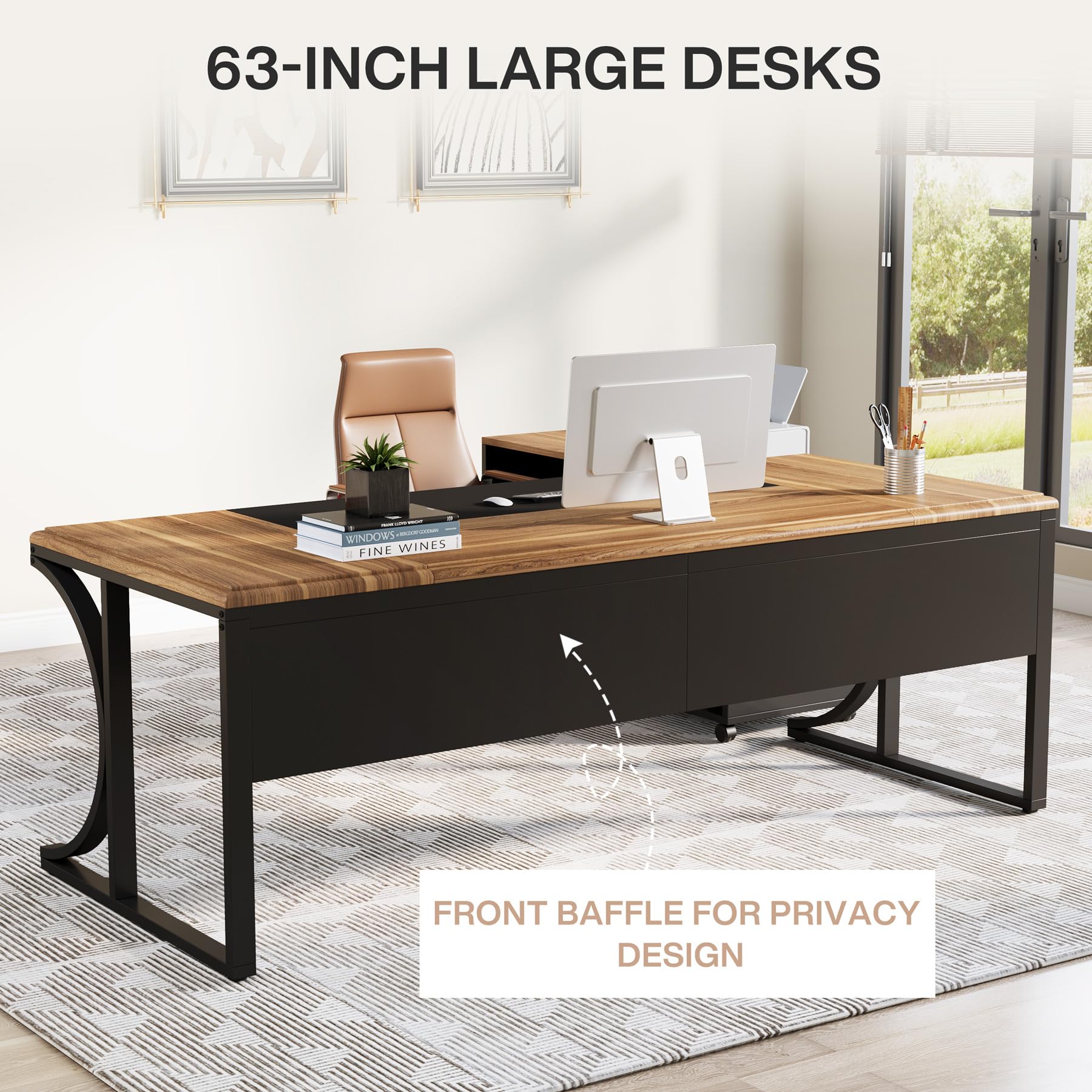 L-Shaped Executive Desk, 63