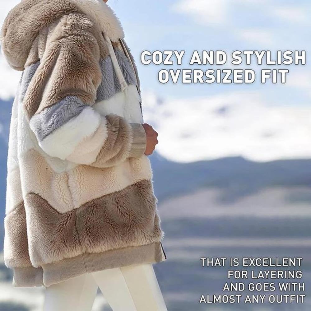 🔥  49% OFF-🐑RCONTRASTING LAMB WOOL PADDED COAT🎁SPECIAL OFFE