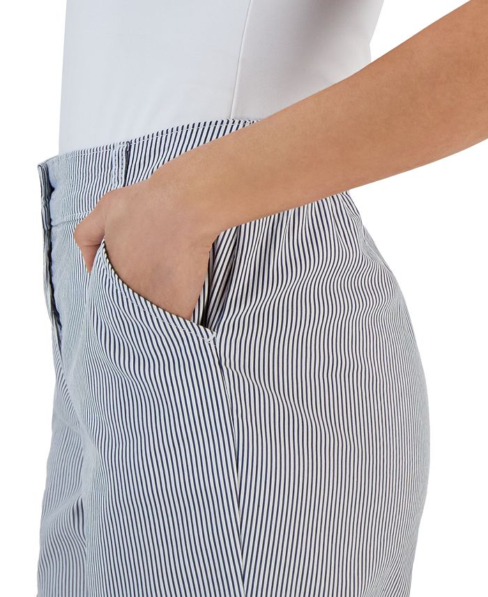 Women's Corded Striped Capri Pants， Created for Macy's