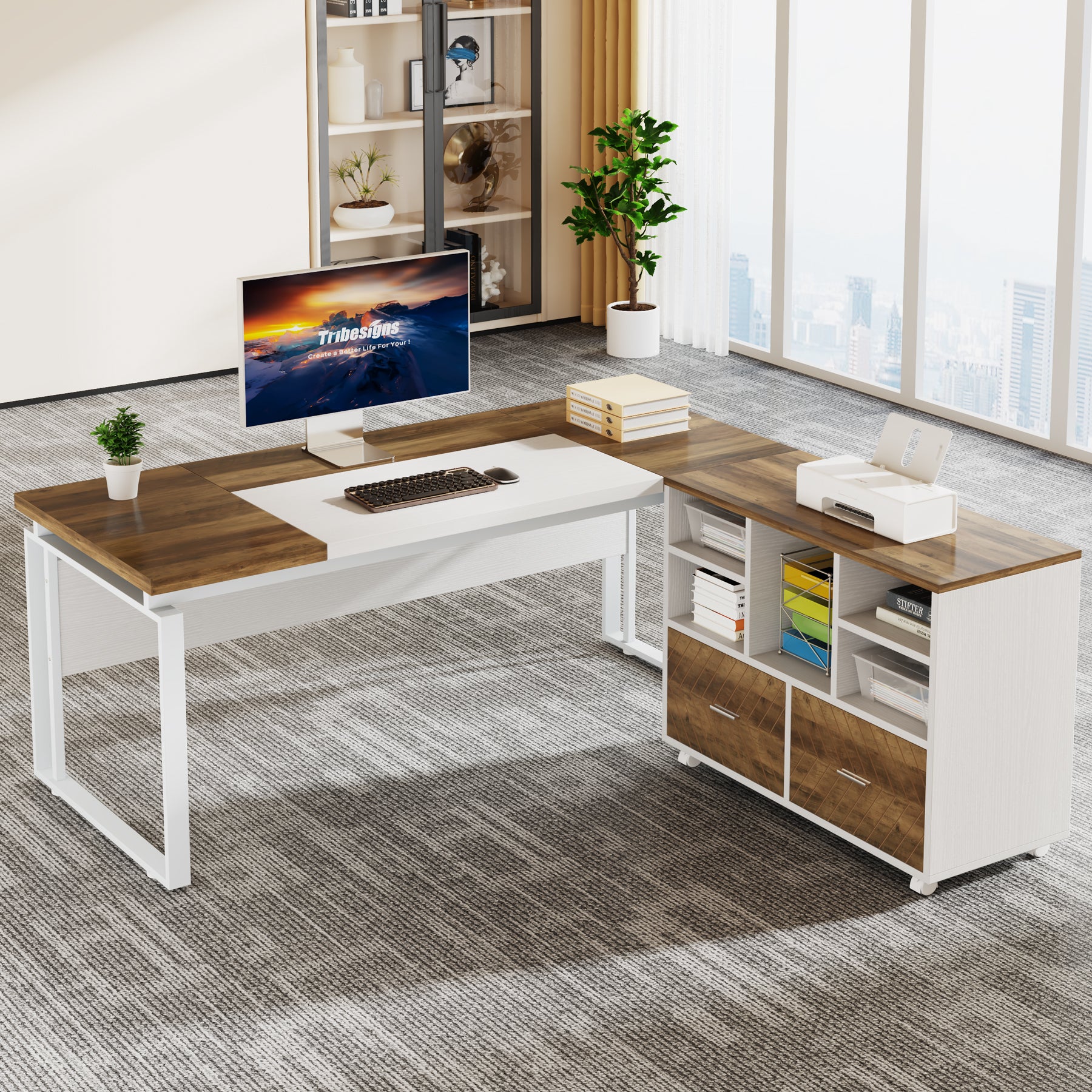 L-Shaped Executive Desk, 63