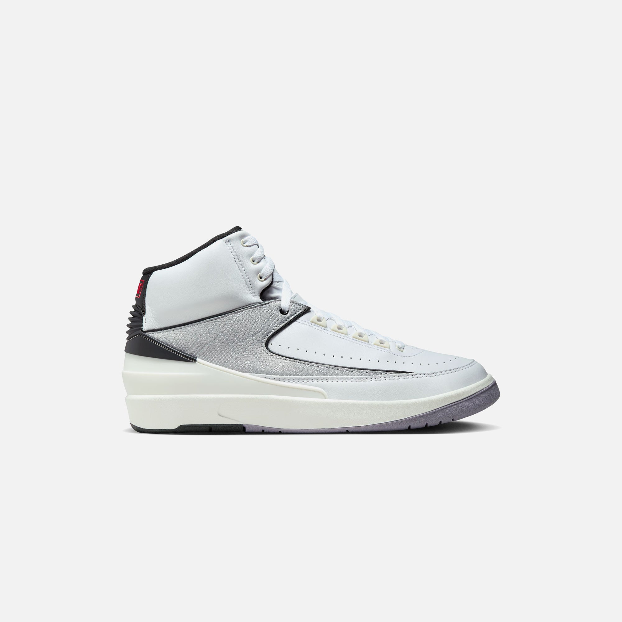 Nike Air Jordan 2 Retro - White / Fire Red / Black / Sail / Cement Grey