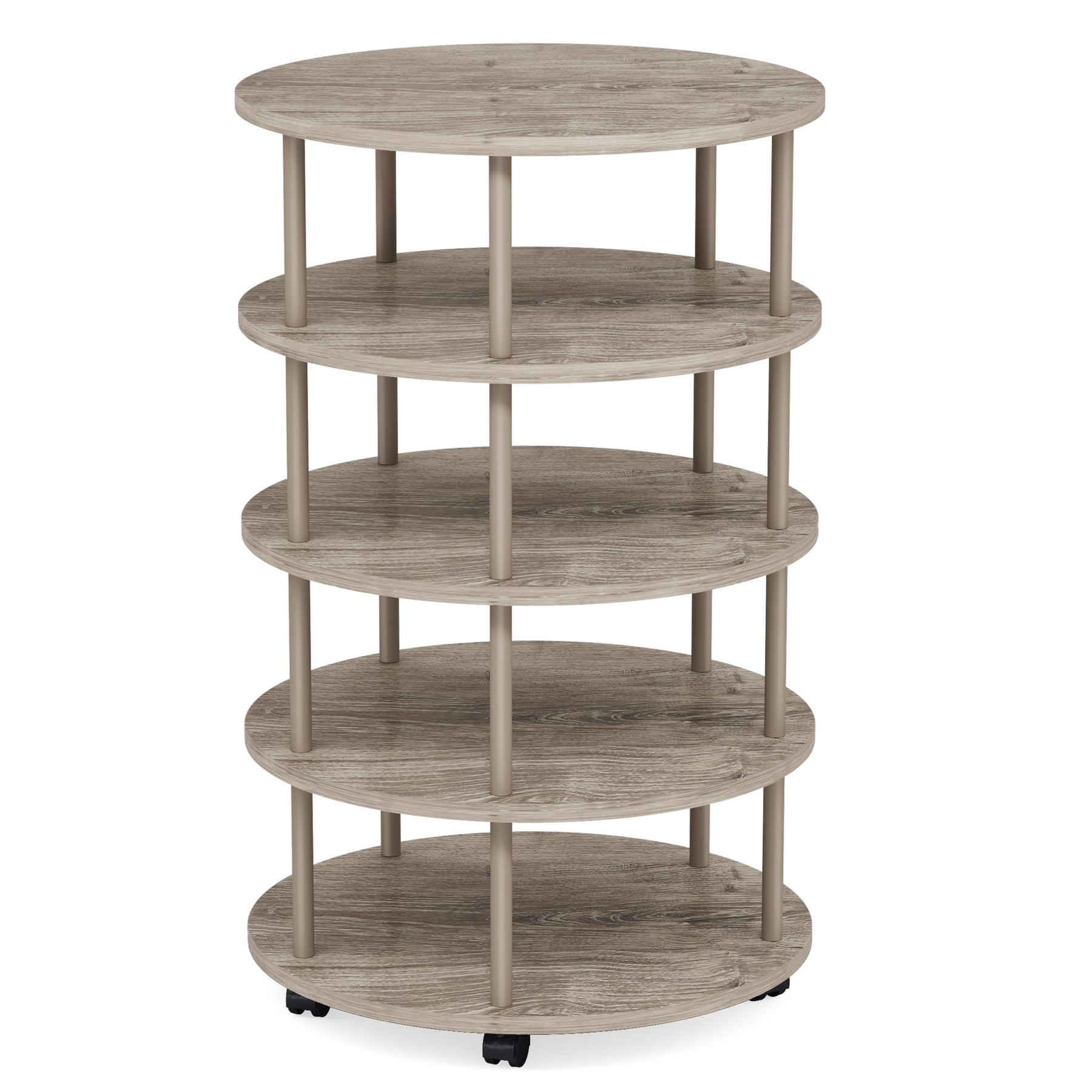 5-Tier Revolving Shoe Rack, 360° Rotating Shoe Storage Organizer