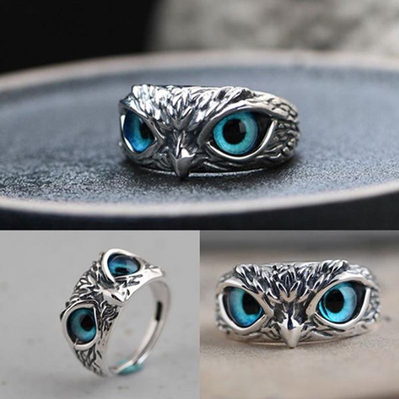 Demon Eye Owl Ring Adjustable