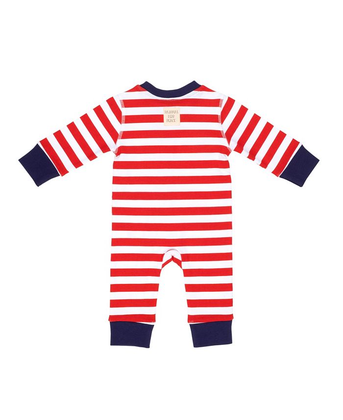 Love Stripe Baby Boys and Girls Coveralls