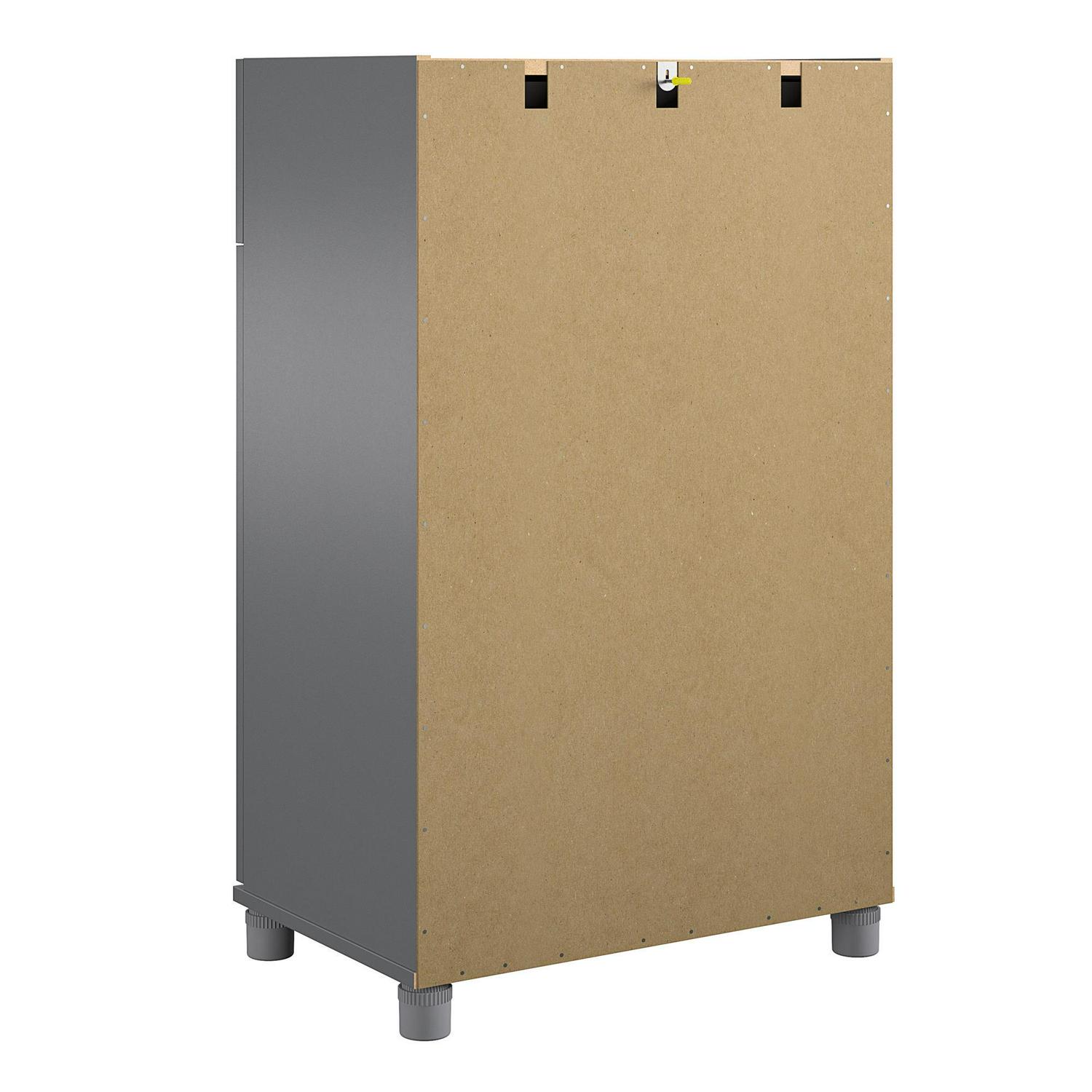 Systembuild Evolution Westford 2 Door/1 Drawer Garage Storage Cabinet， Graphite Gray