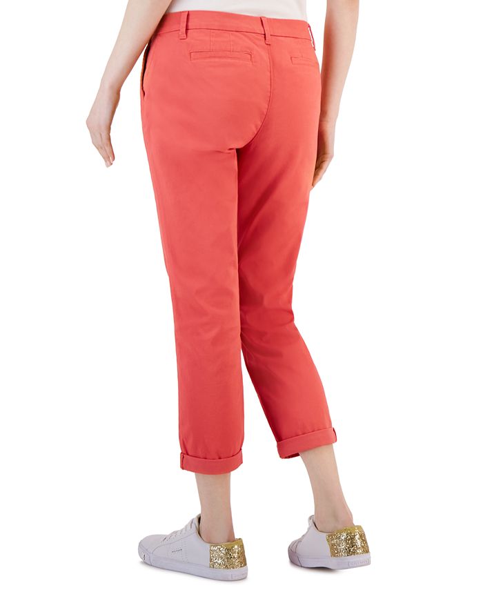 Women's TH Flex Hampton Cuffed Chino Straight-Leg Pants， Created for Macy's