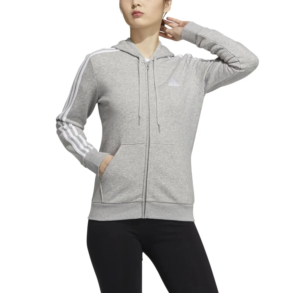 adidas Women's Essentials Fleece 3-Stripes Full-Zip Hoodie