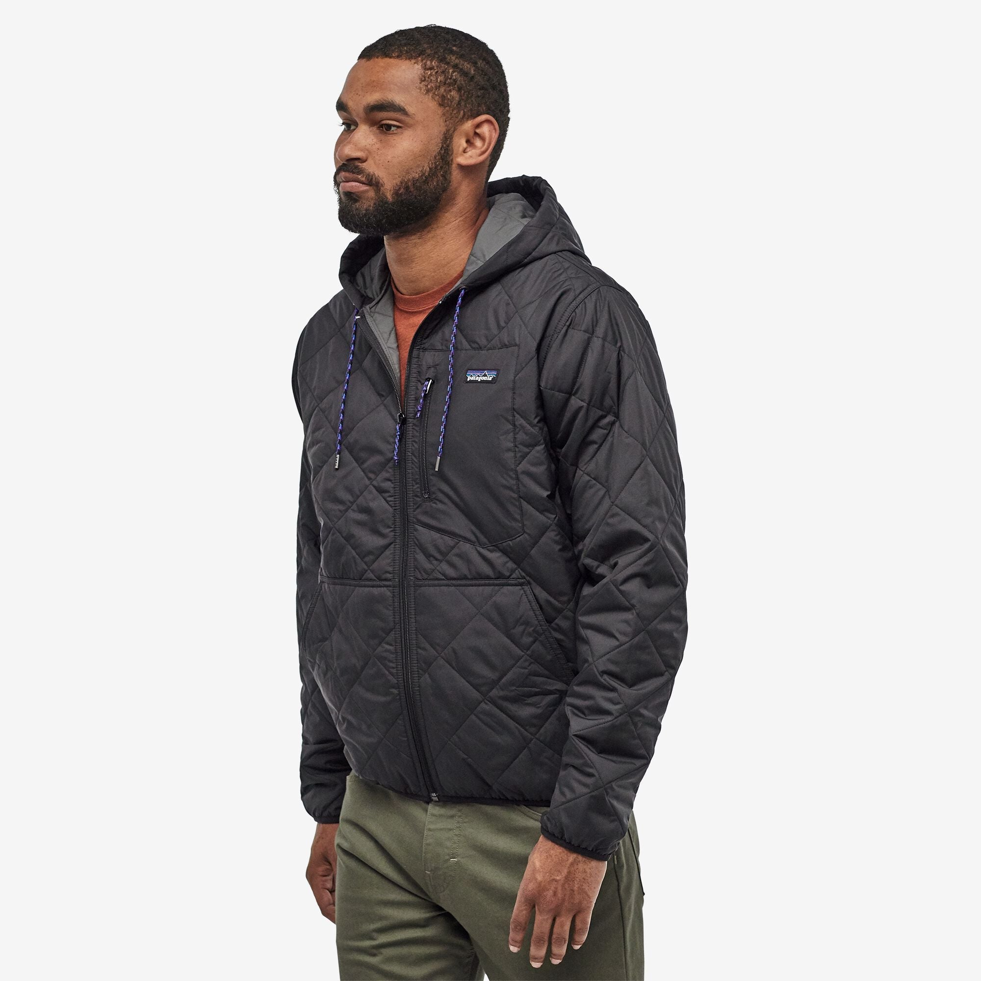 Men's Diamond Quilted Bomber Hoody