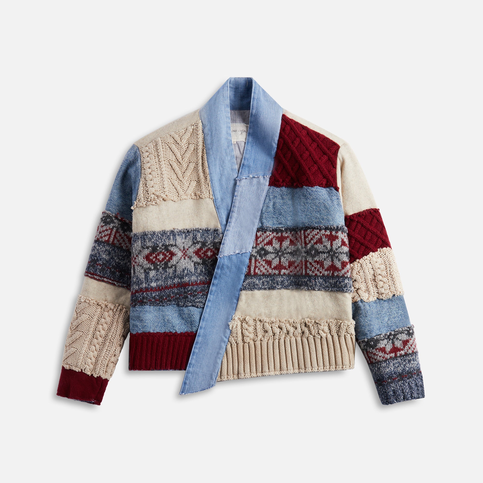 Greg Lauren Mixed Sweater Cropped GL1 - Multi