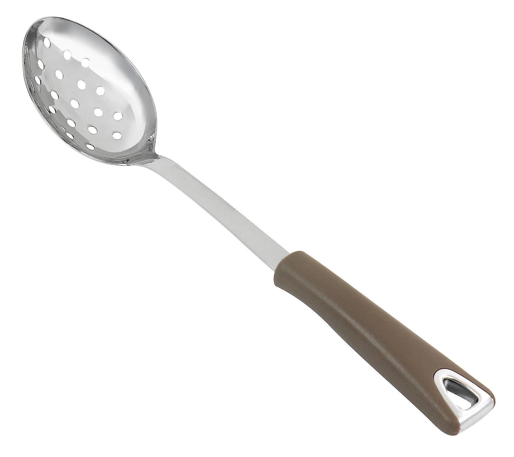 Martha Stewart Stainless Steel Slotted Spoon with Wide Handle