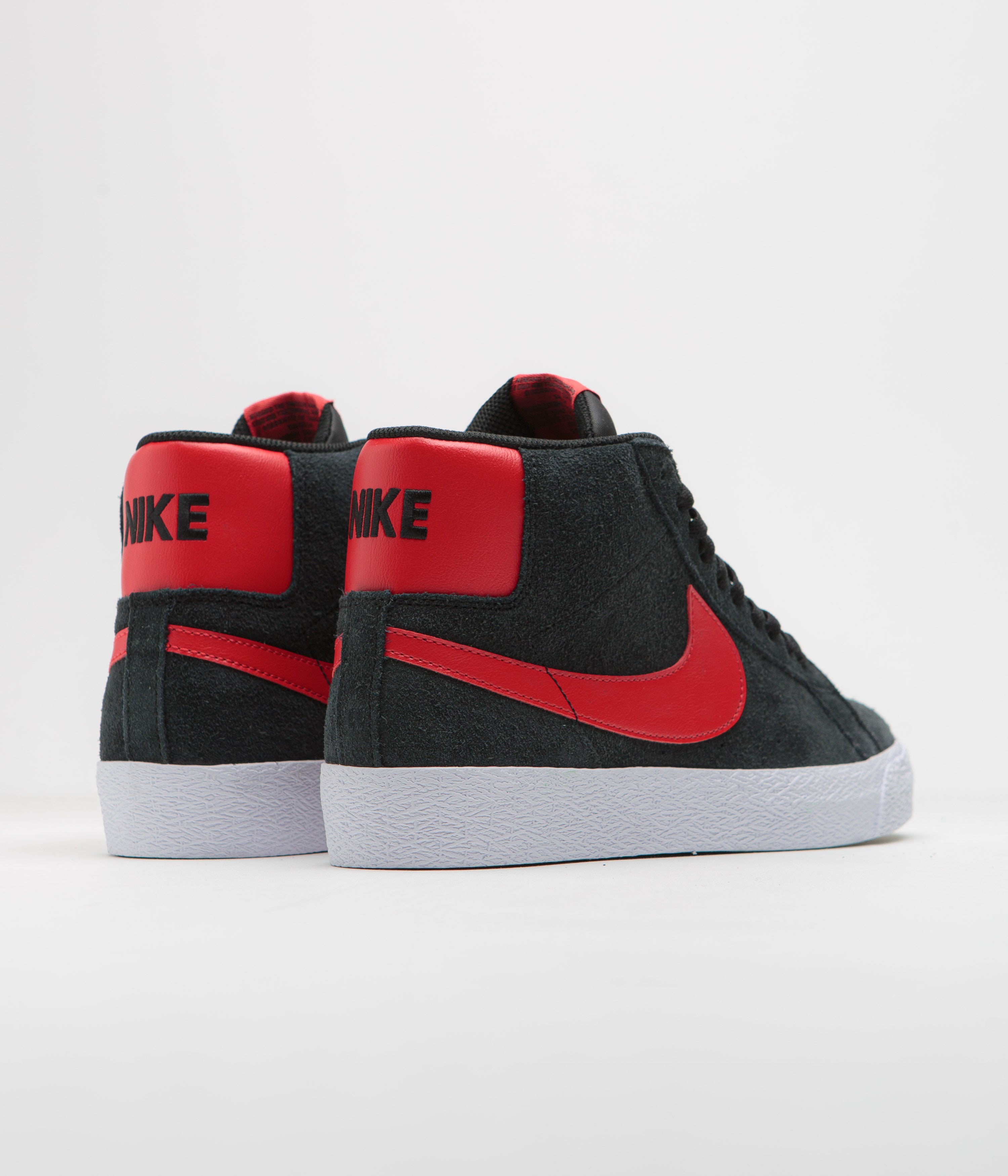 Nike SB Blazer Mid Shoes - Black / University Red - Black - White