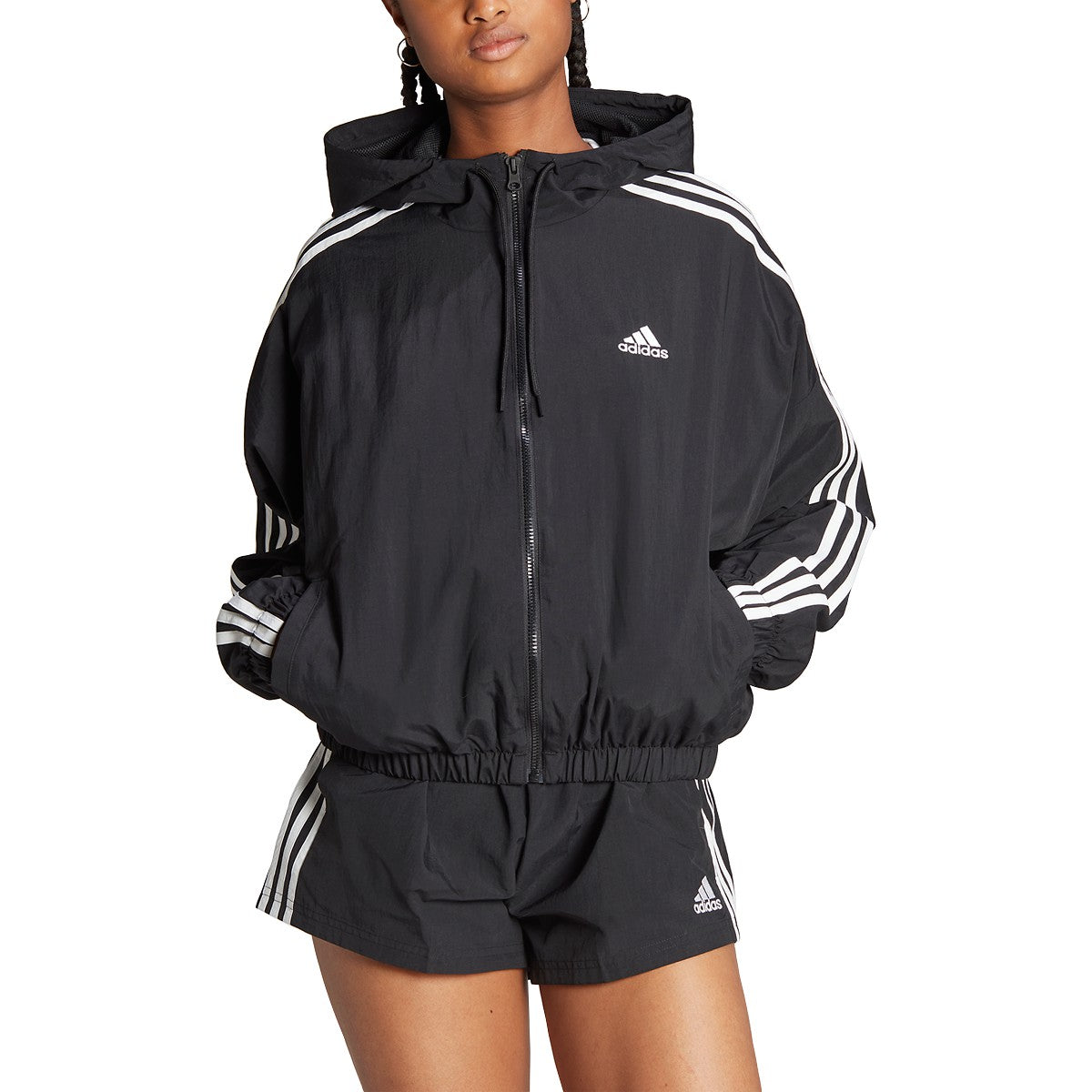 adidas Women's Essentials 3-Stripes Woven Windbreaker