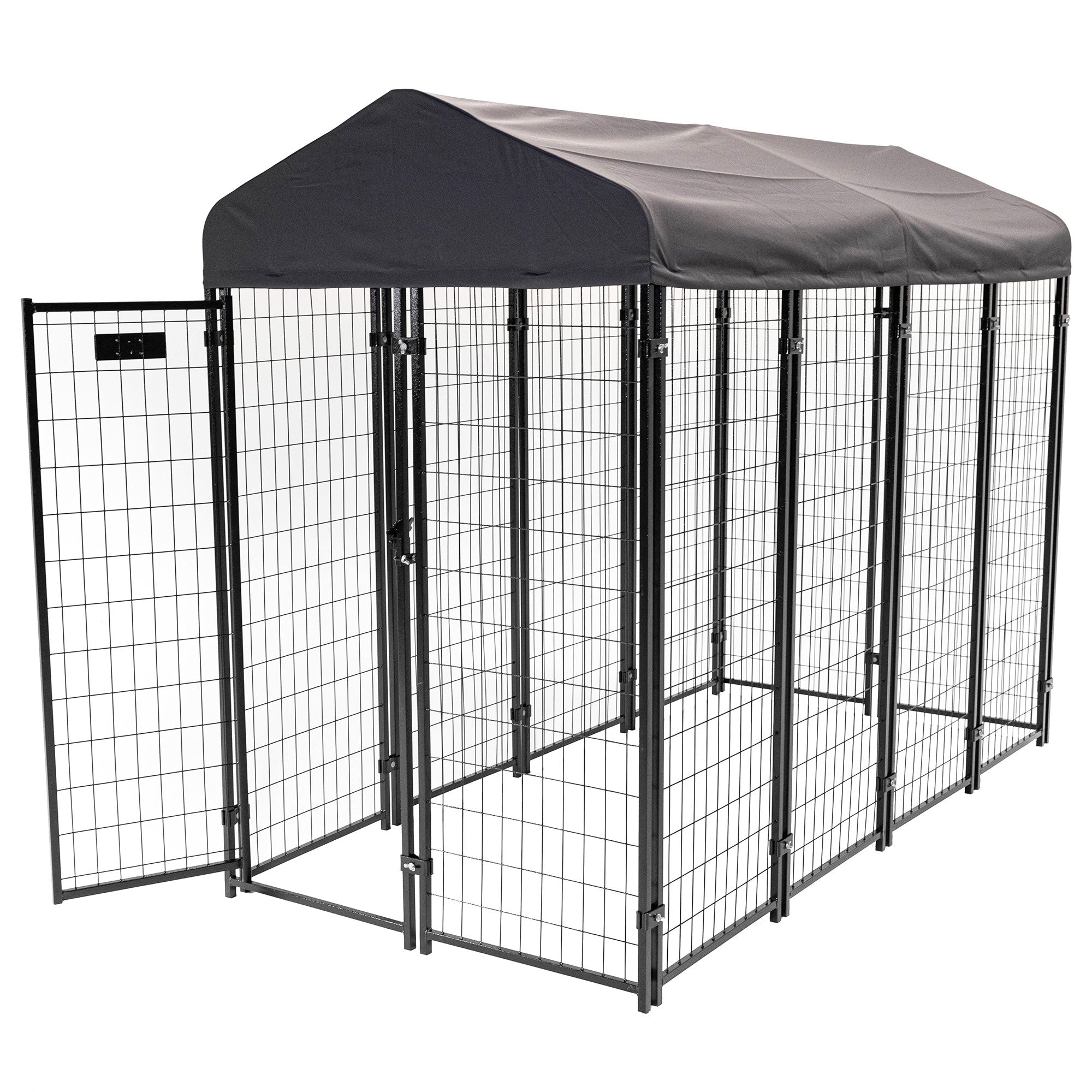 Lucky Dog STAY Series 4 x 8 x 6 Foot Roofed Steel Frame Villa Dog Kennel