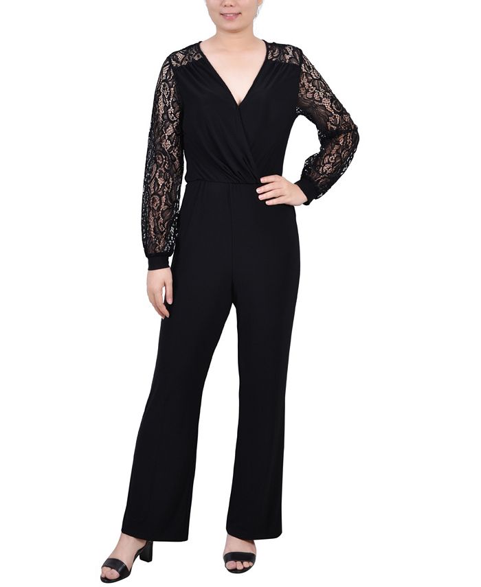 Women's Jumpsuit with Lace Sleeve