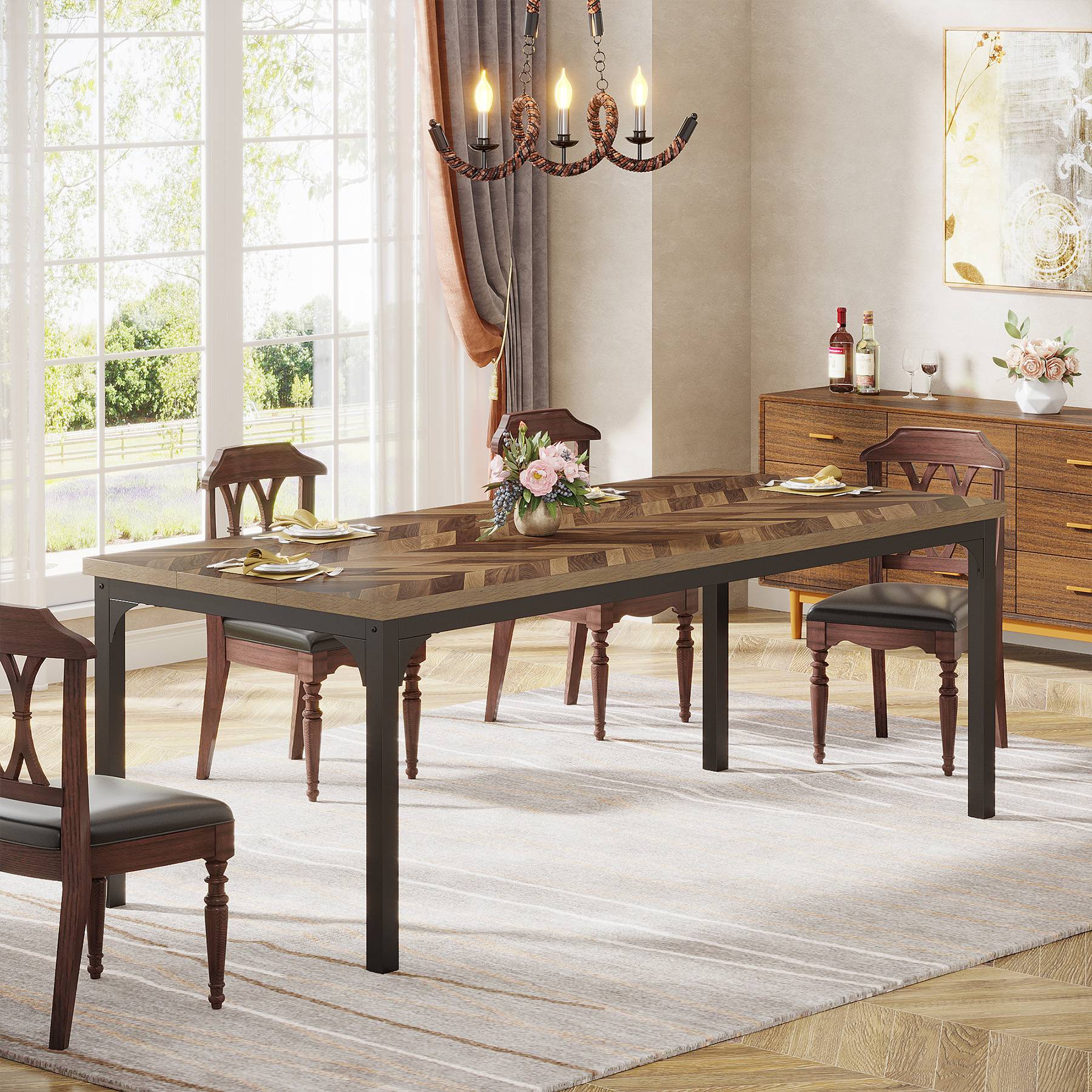 Wood Dining Table, 70.9