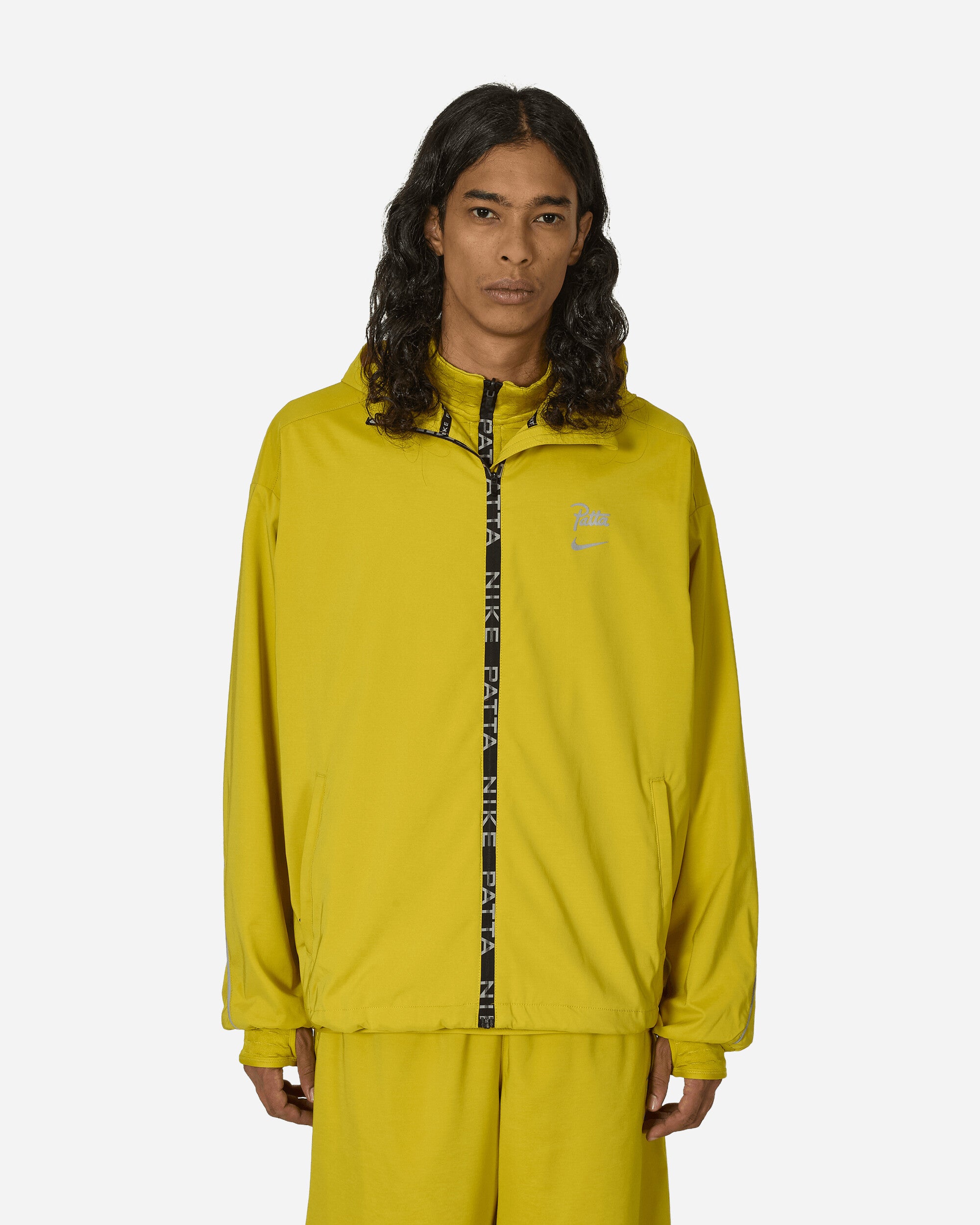 Patta Running Team Hooded Track Jacket Saffron Quartz