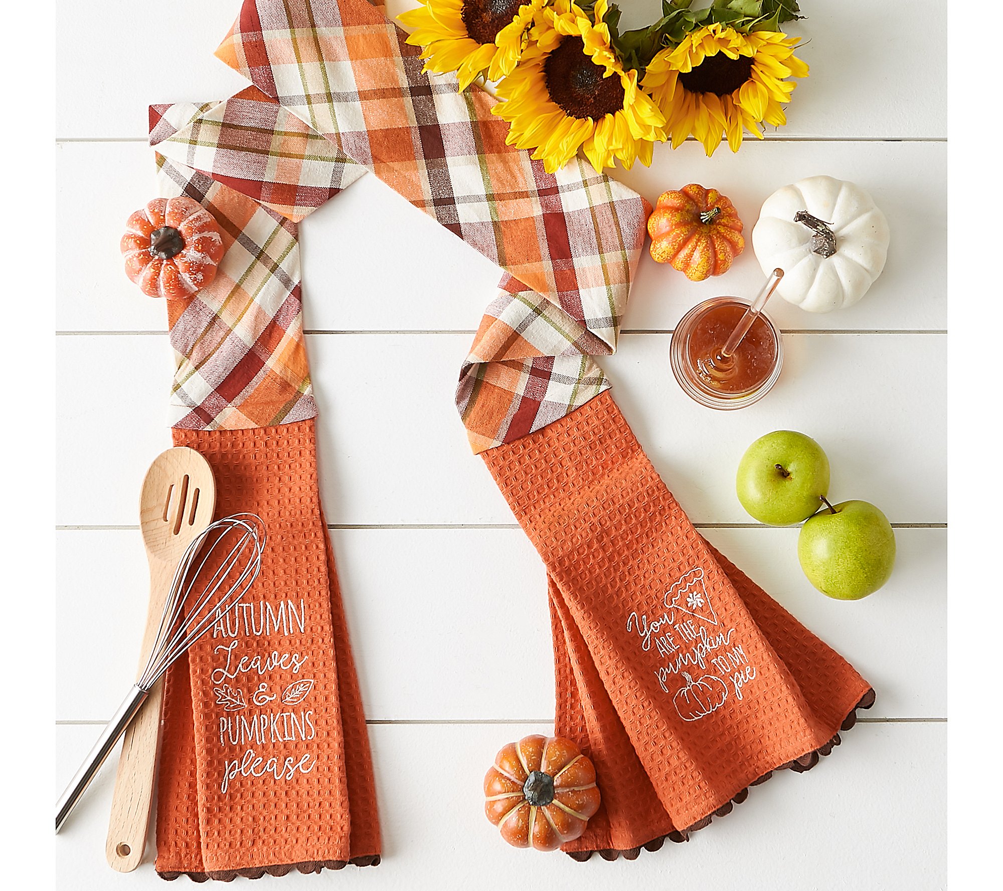 Design Imports Pumpkin Pie Kitchen Towel Scarf