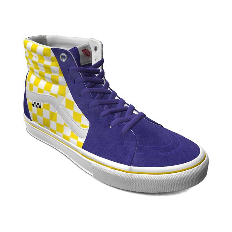 Customs Cyber Yellow Checkerboard Skate Sk8-Hi