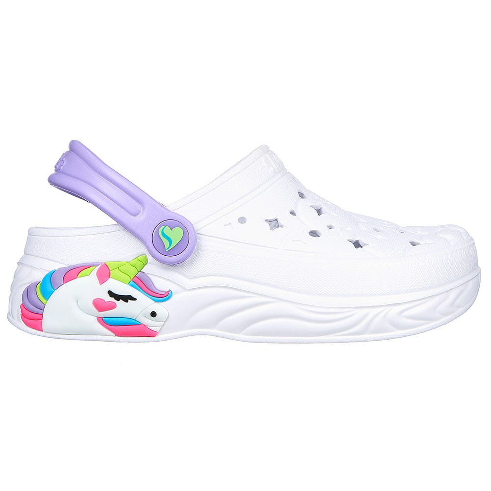 Skechers Girls Foamies Unicorn Dreamer Shoes - 308400L-WHT