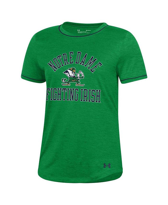 Women's Green Notre Dame Fighting Irish Gameday Tech Twist Performance T-shirt