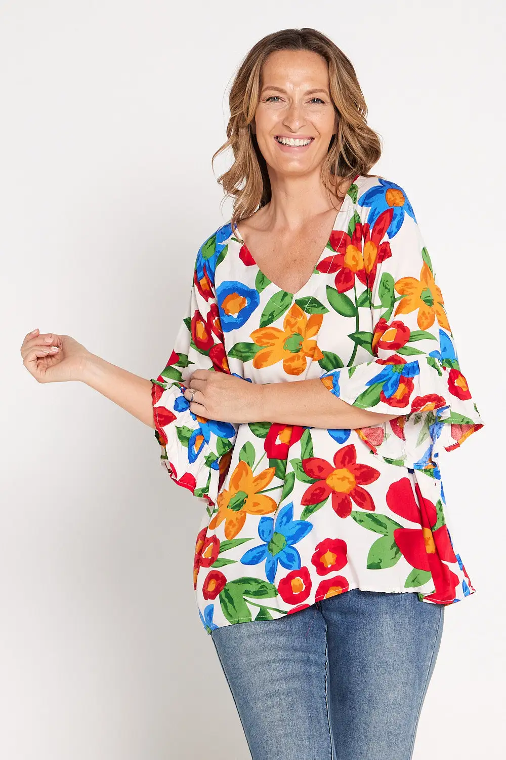 Samar Top - White Floral