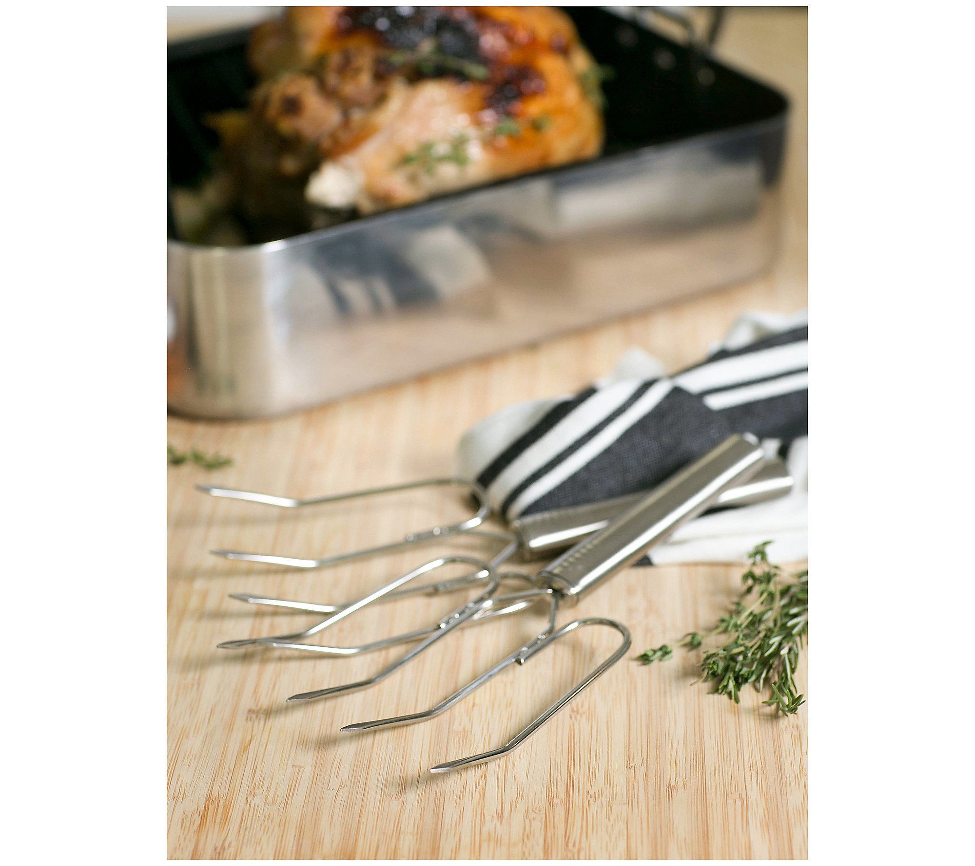 RSVP Set of 2 Stainless Steel Turkey Lifters