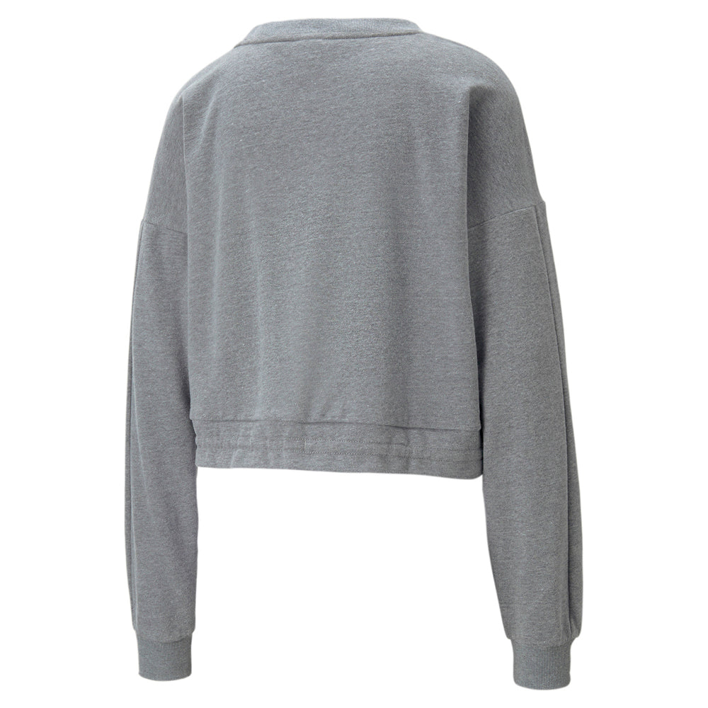 French Terry Crew Neck Drawstring Sweatshirt