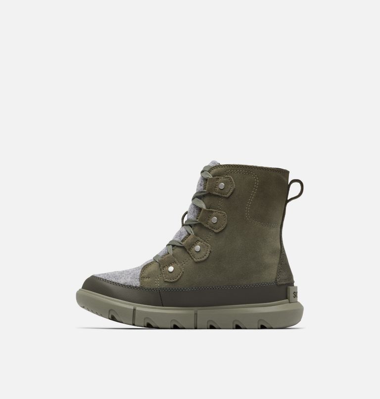 Sorel Women's Explorer Next Joan Waterproof Boot-Stone Green Alpine Tundra