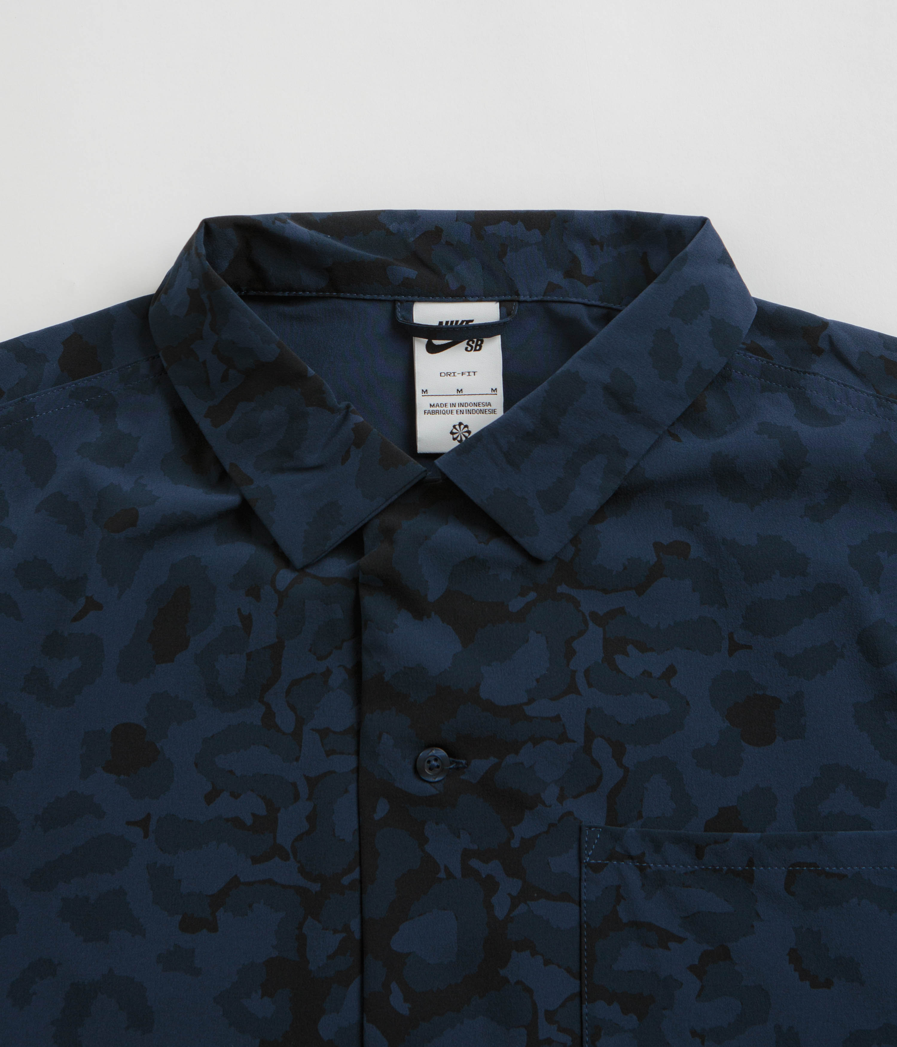 Nike SB Print Bowler Short Sleeve Shirt - Midnight Navy