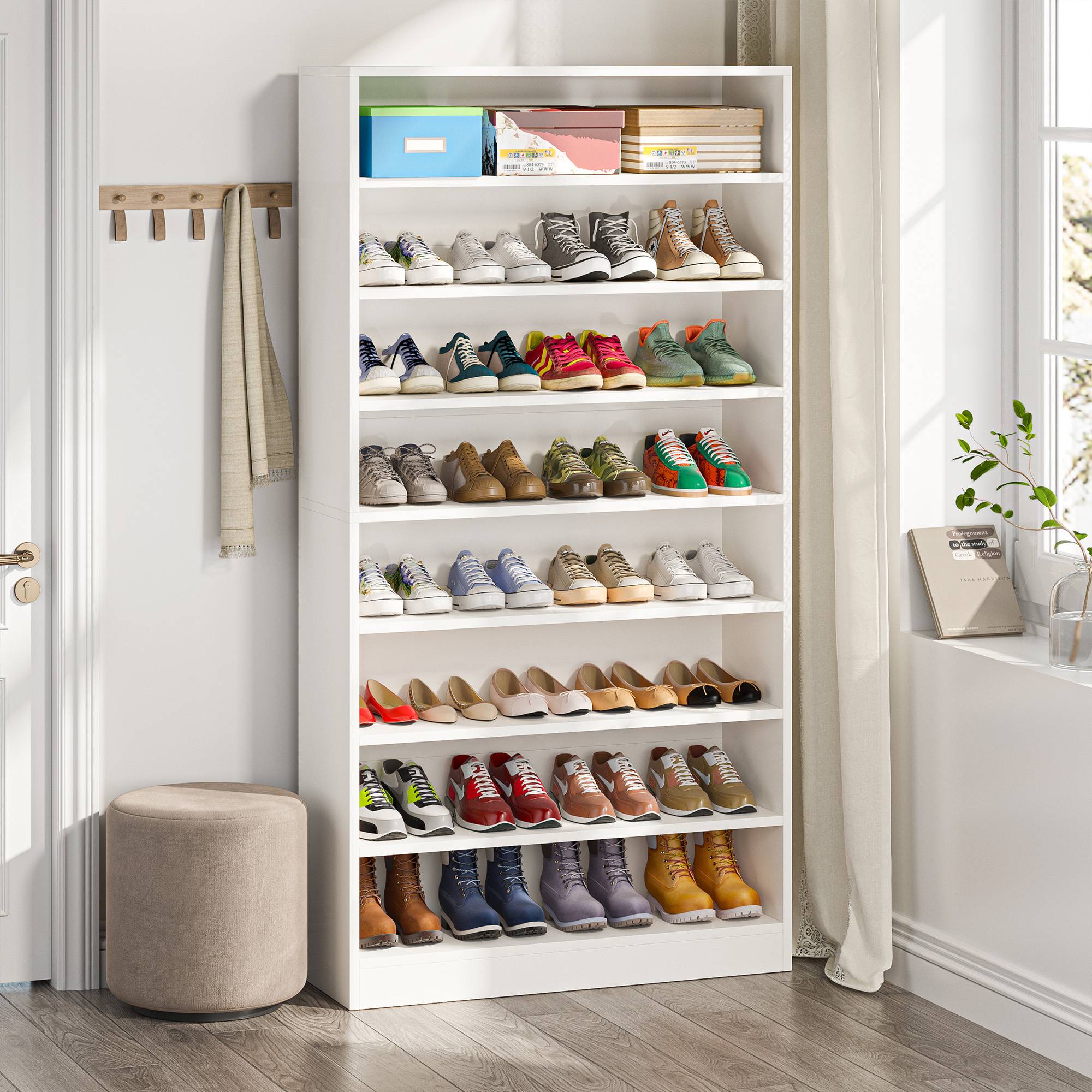 Freestanding Shoe Cabinet, 9-Tier 40-45 Pairs Shoe Storage Rack