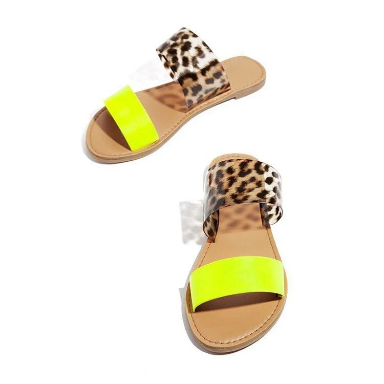 Summer Shoes Woman Sandals Gladiator Sandals Women 2021 Slippers Beach Shoes Flat Sandals Leopard Sandalias Mujeres
