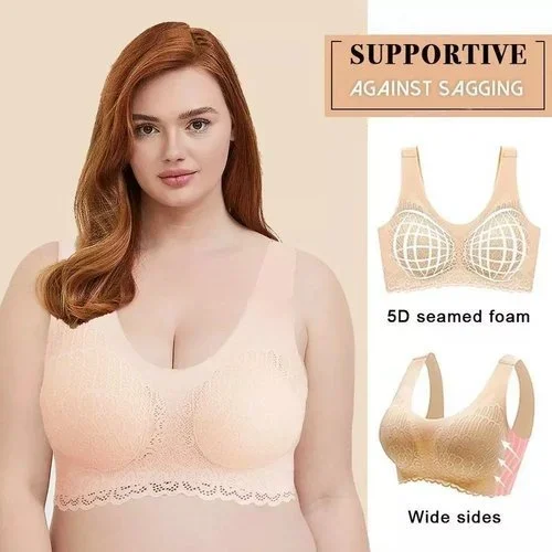 🔥  BUY 1 GET 2 FREE(Add 3 To Cart)-Breathable Antimicrobial Latex Bra