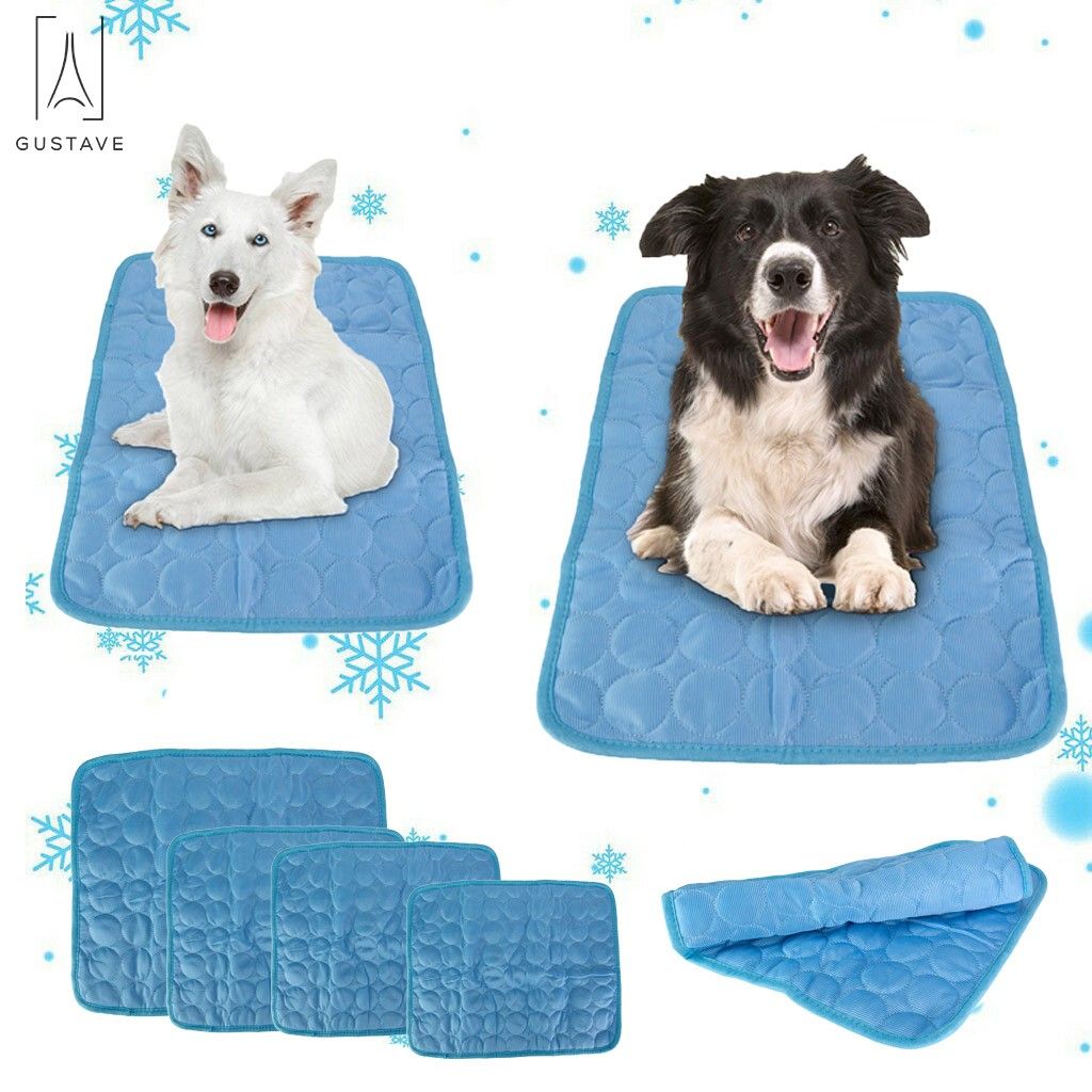 Gustave Pet Cooling Mat for Kennel Sofa Car Seats Dog Cat Bed Mattress Ice Silk Material Dissipates Heat Self Cooling Pad 