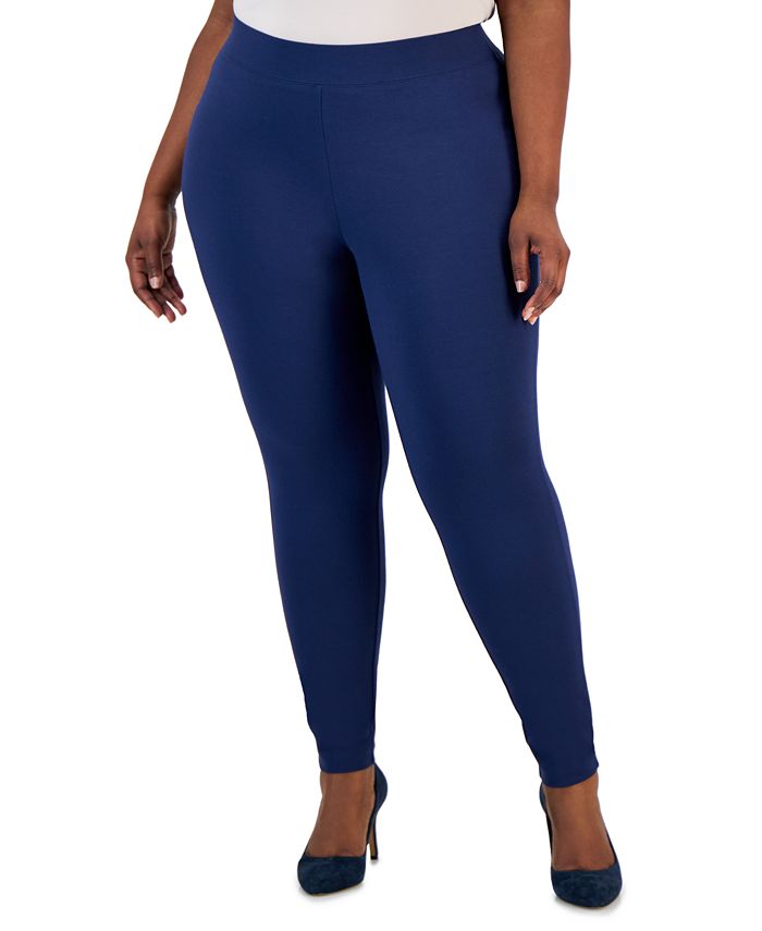 Plus Size Skinny Pull-On Ponte Pants， Created for Macy's