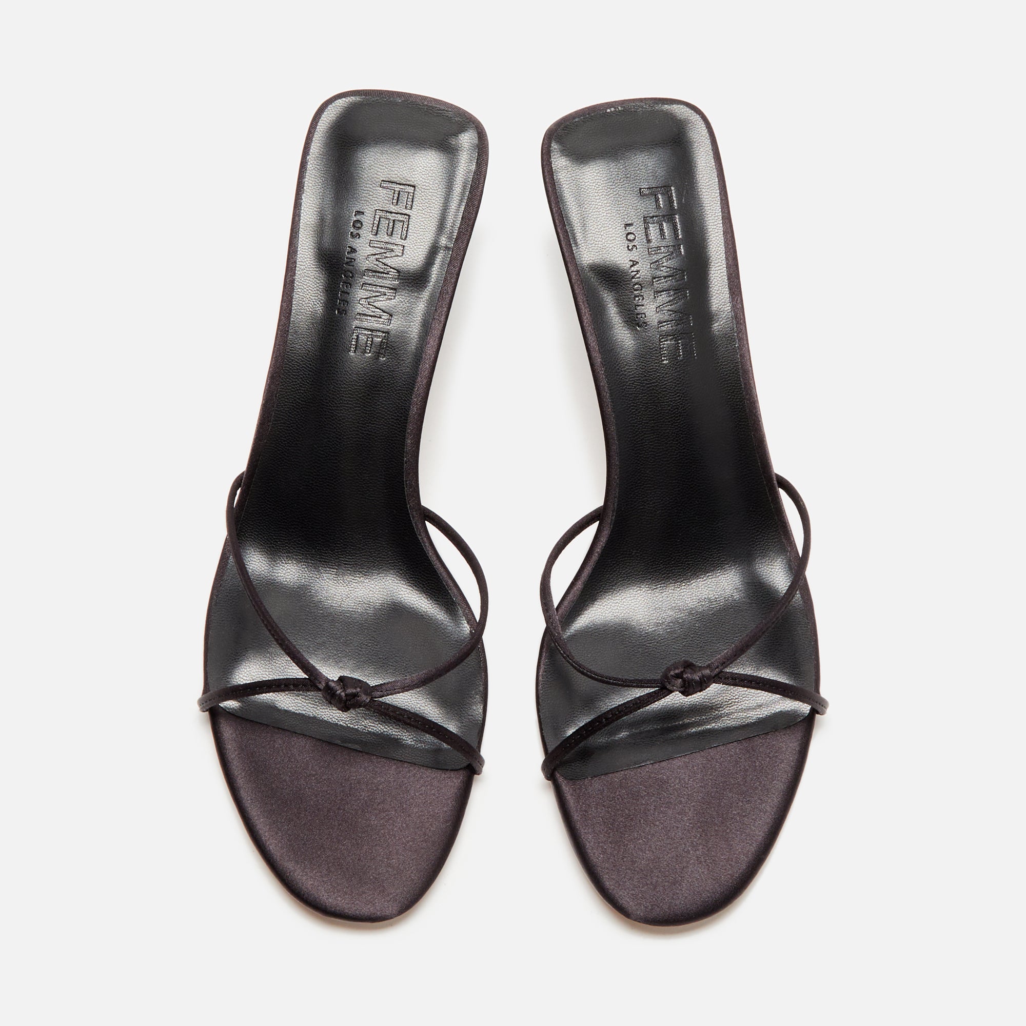 Femme LA Maeve Slipper - Satin Black