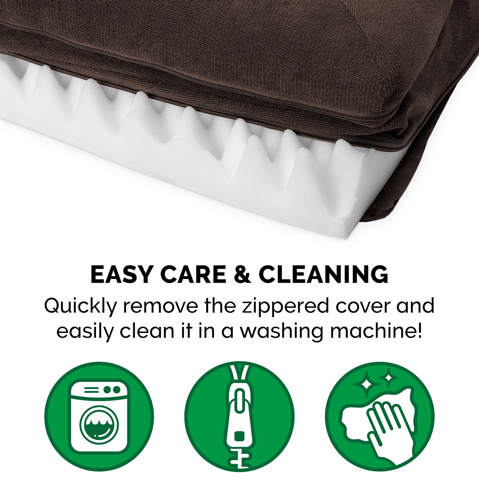 FurHaven Pet Products | Faux Fleece and Chenille Soft Woven Orthopedic Sofa Dog Bed - Coffee， Jumbo