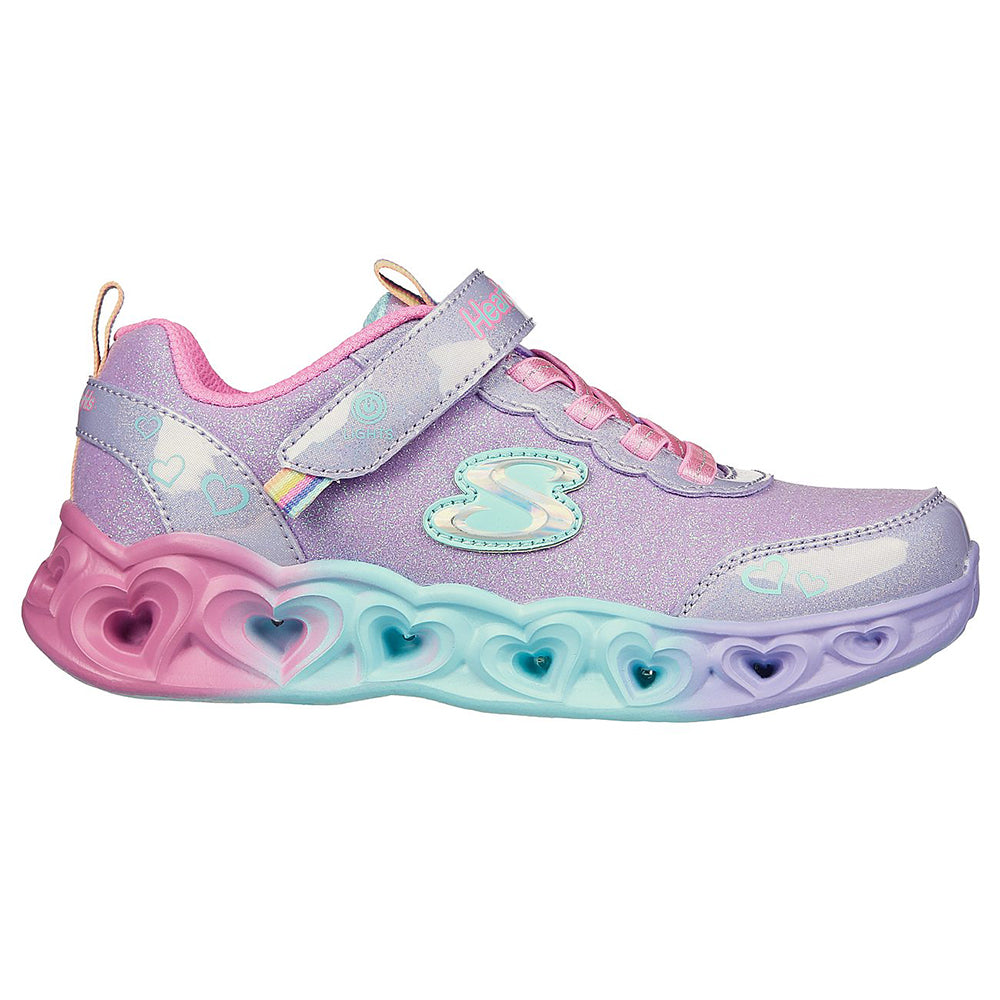 Skechers Girls S-Lights Heart Lights Shoes - 302684L-LVMT