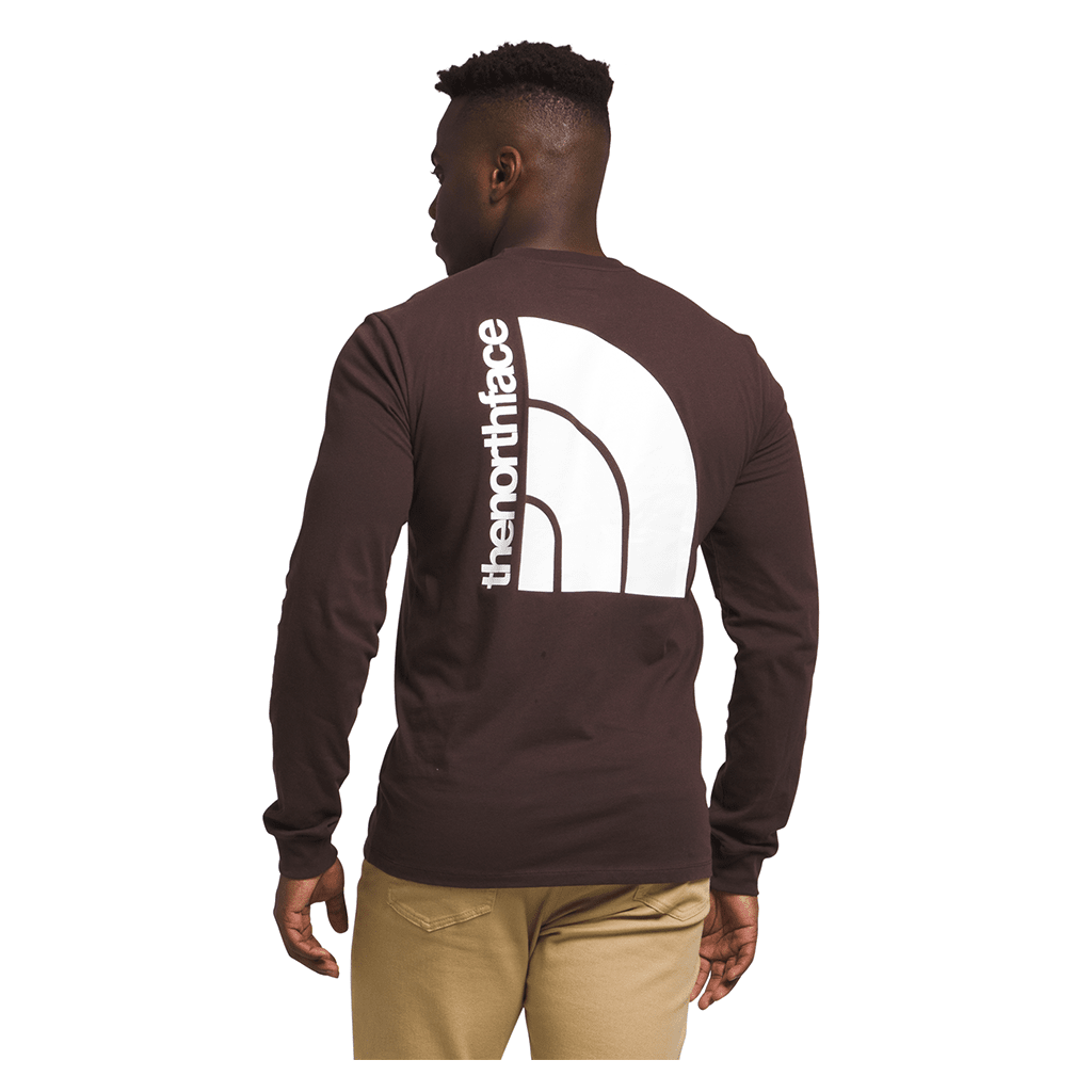 Jumbo half dome long sleeve - Coal brown / TNF white