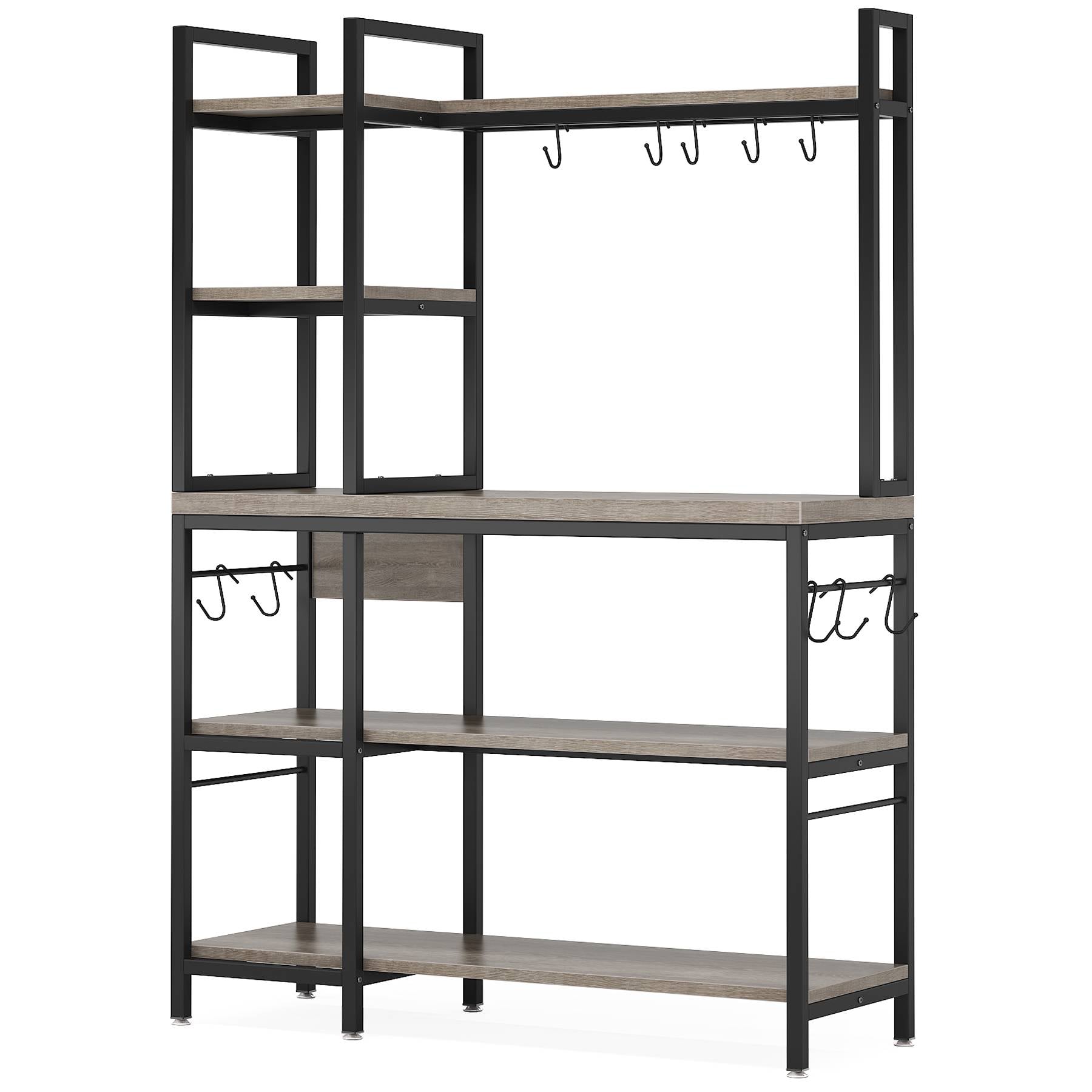 Kitchen Baker's Rack, 5-Tier Utility Storage Shelf with Hutch