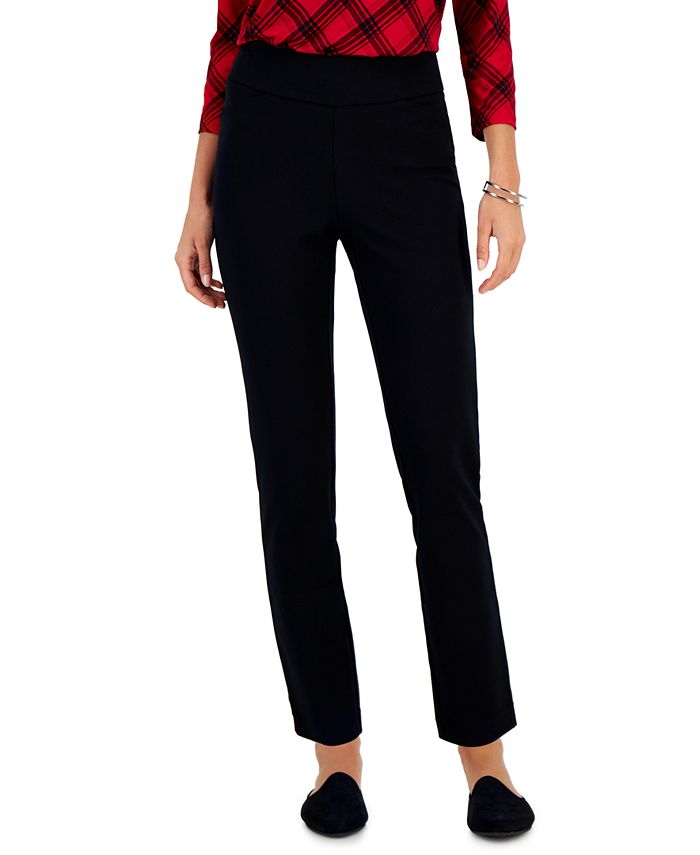 Cambridge Petite Tummy-Control Pontandeacute;-Knit Pants， Created for Macy's