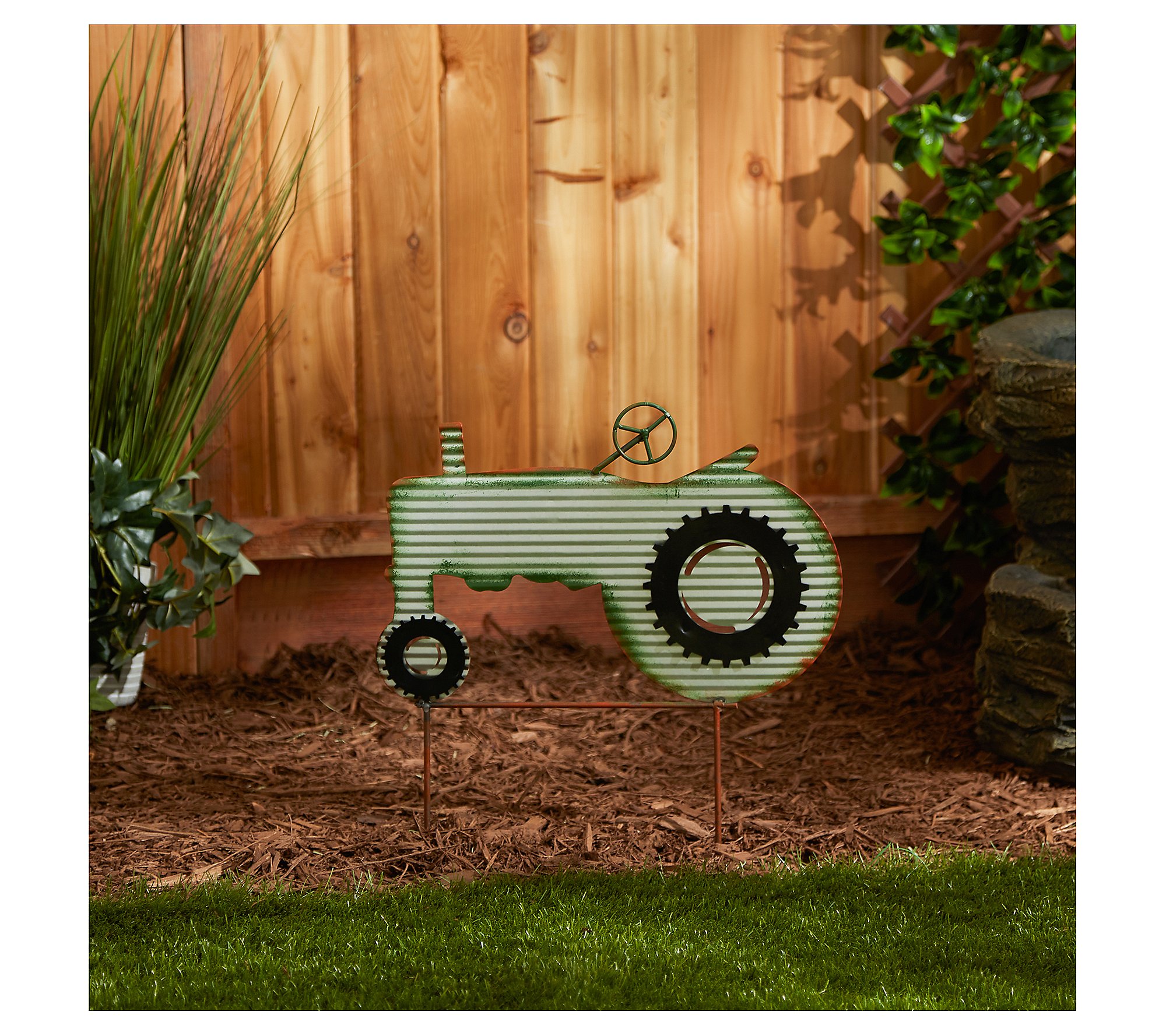 Design Imports Tractor Garden Stake
