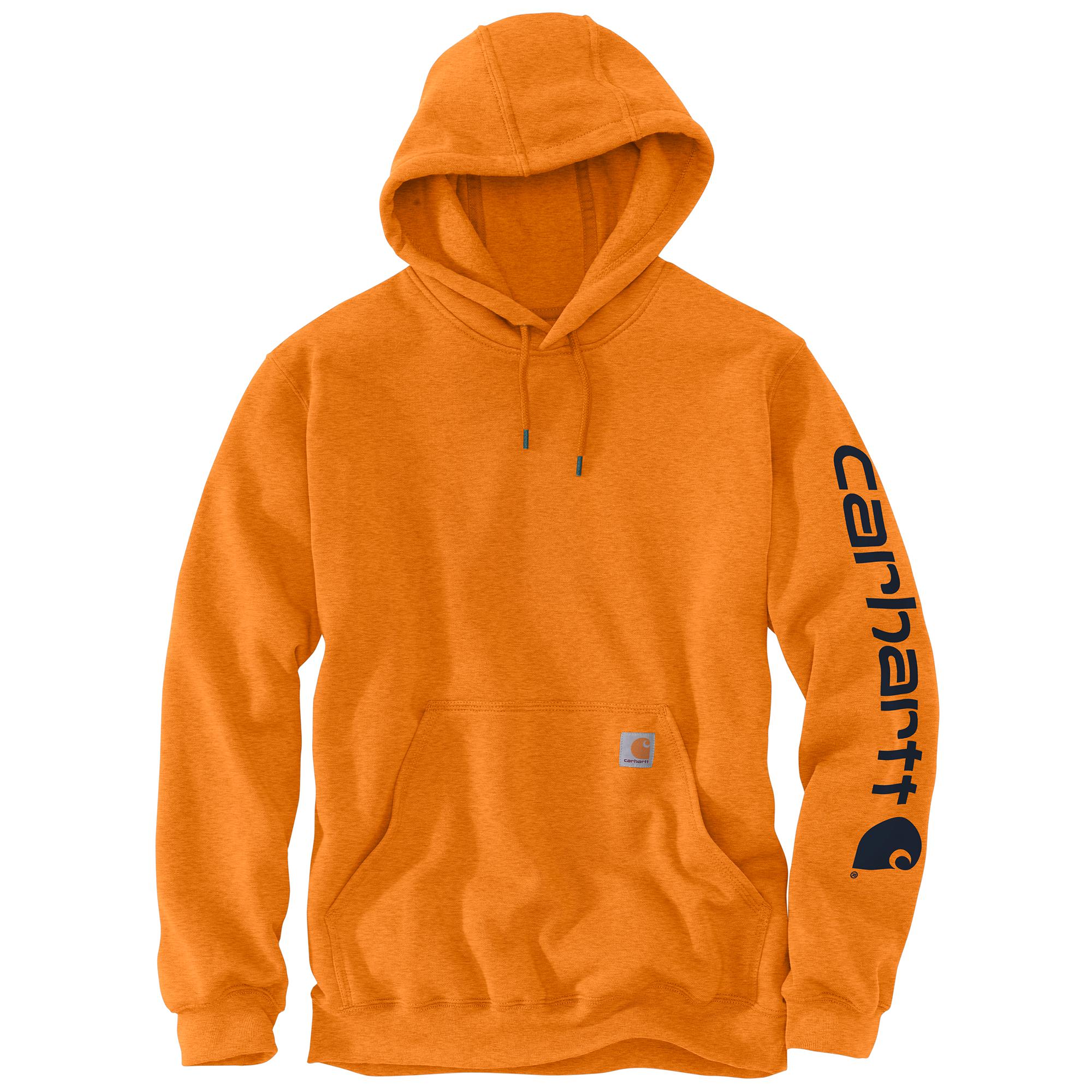 Carhartt Midweight Logo Sleeve Hooded Sweatshirt_Marmalade Heather