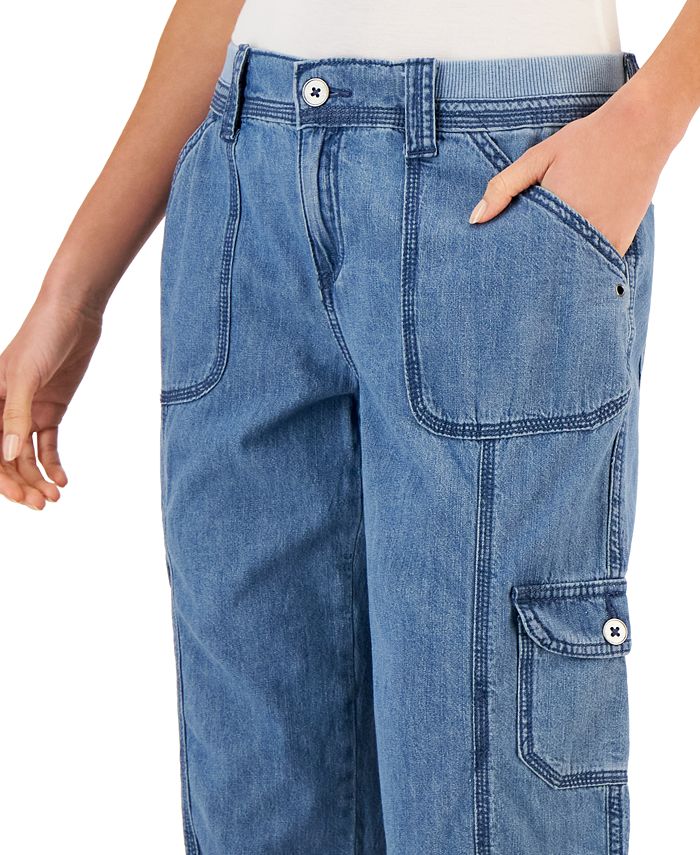 Petite Bungee-Hem Capri Pants， Created for Macy's