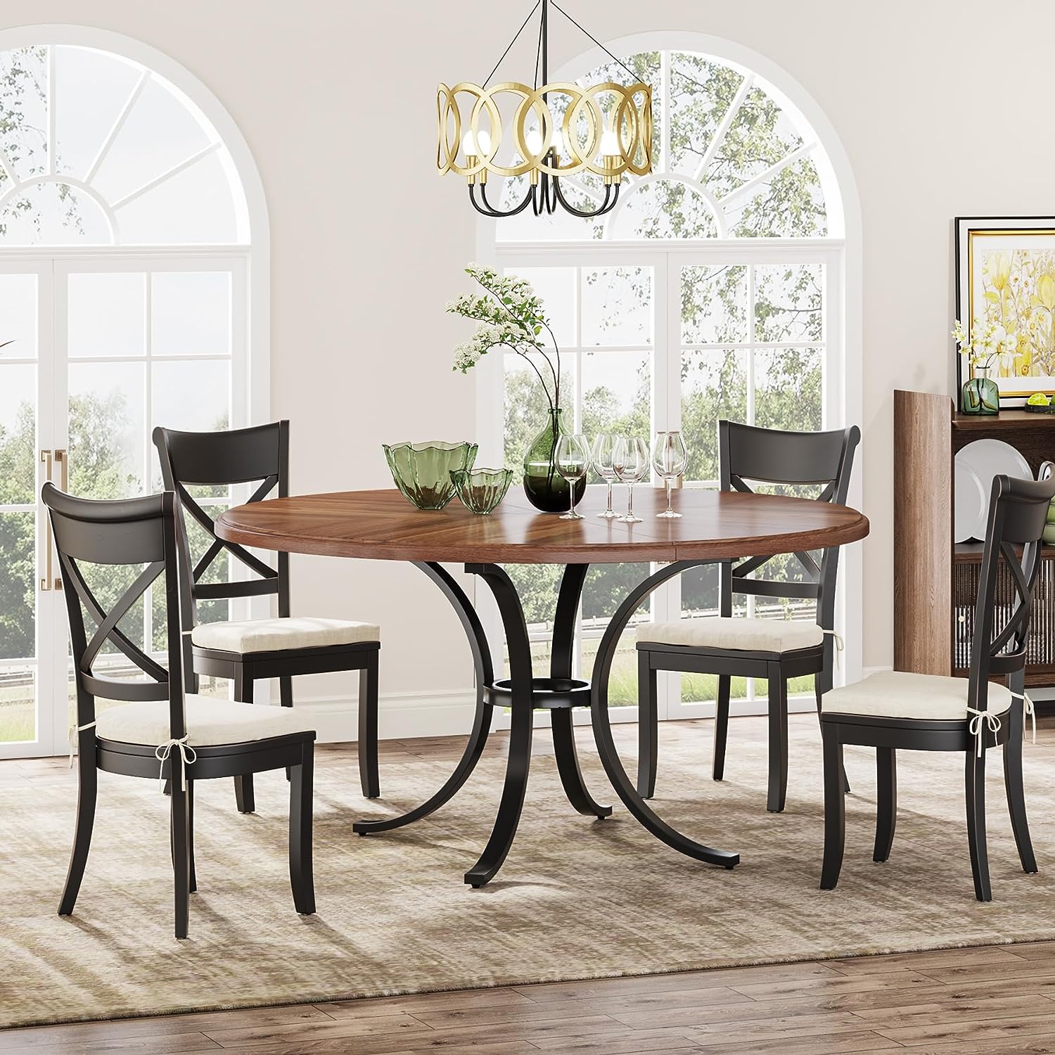 Round Dining Table for 4-6 People, 47