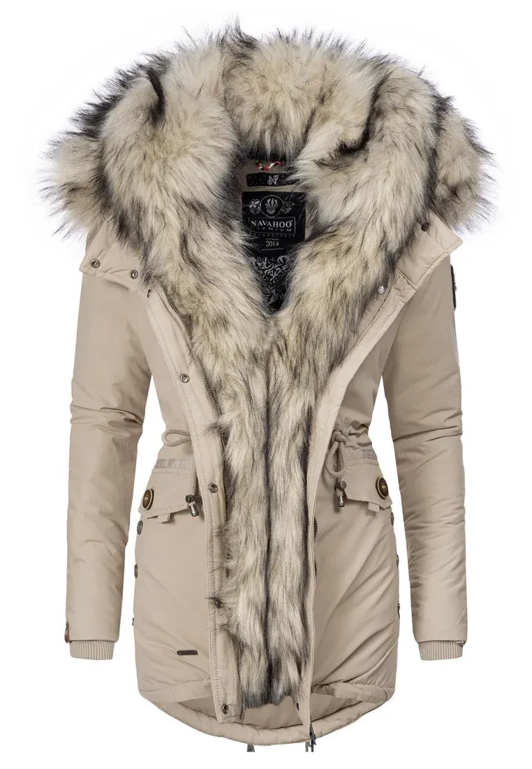 Ladies Winter Thicken Windproof Parka black