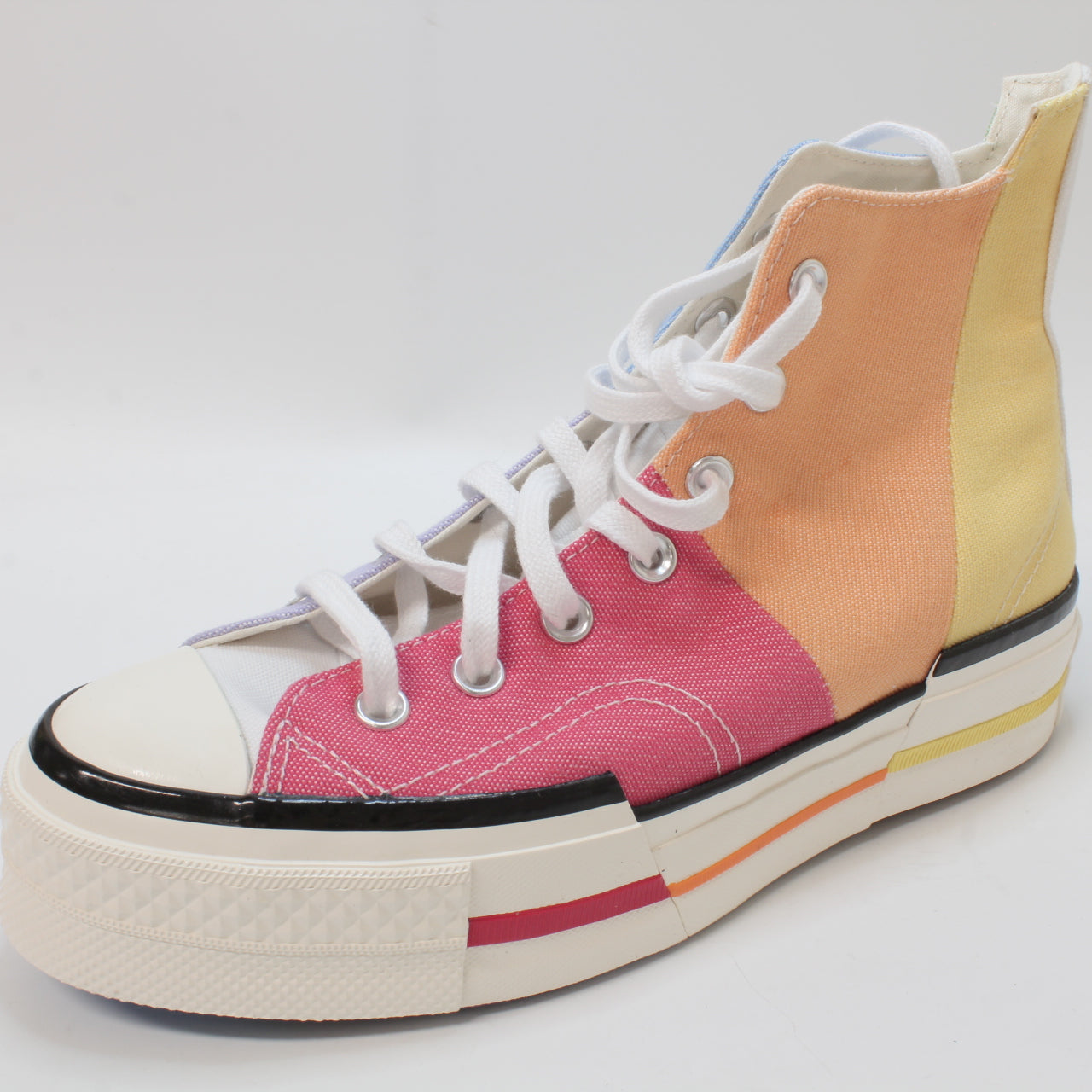 Odd Sizes - Womens Converse Chuck 70 Plus Pink Fuel Orange Butter Yellow - UK Sizes Right 5.5/Left 6.5