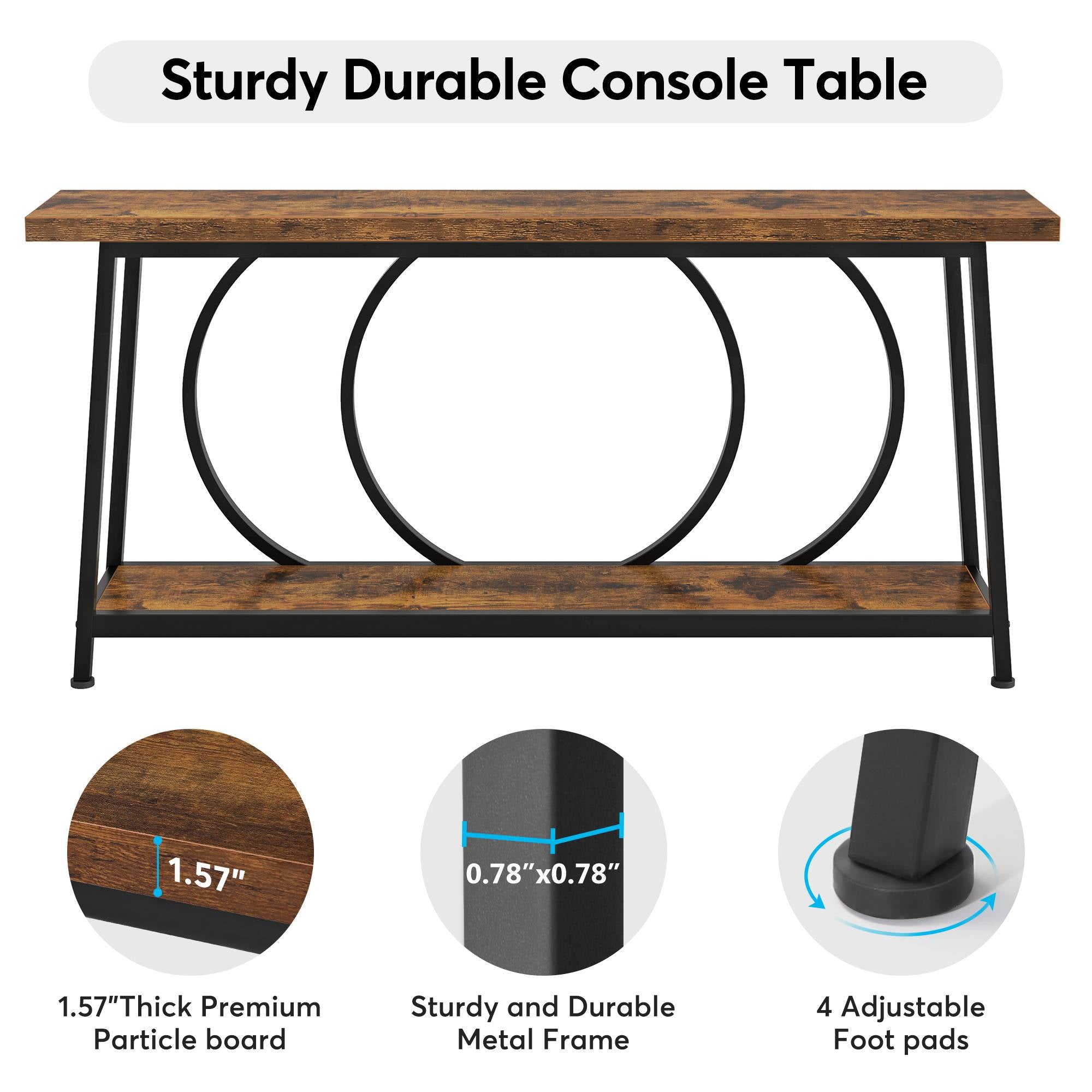 2-Tier Console Table, 70.9