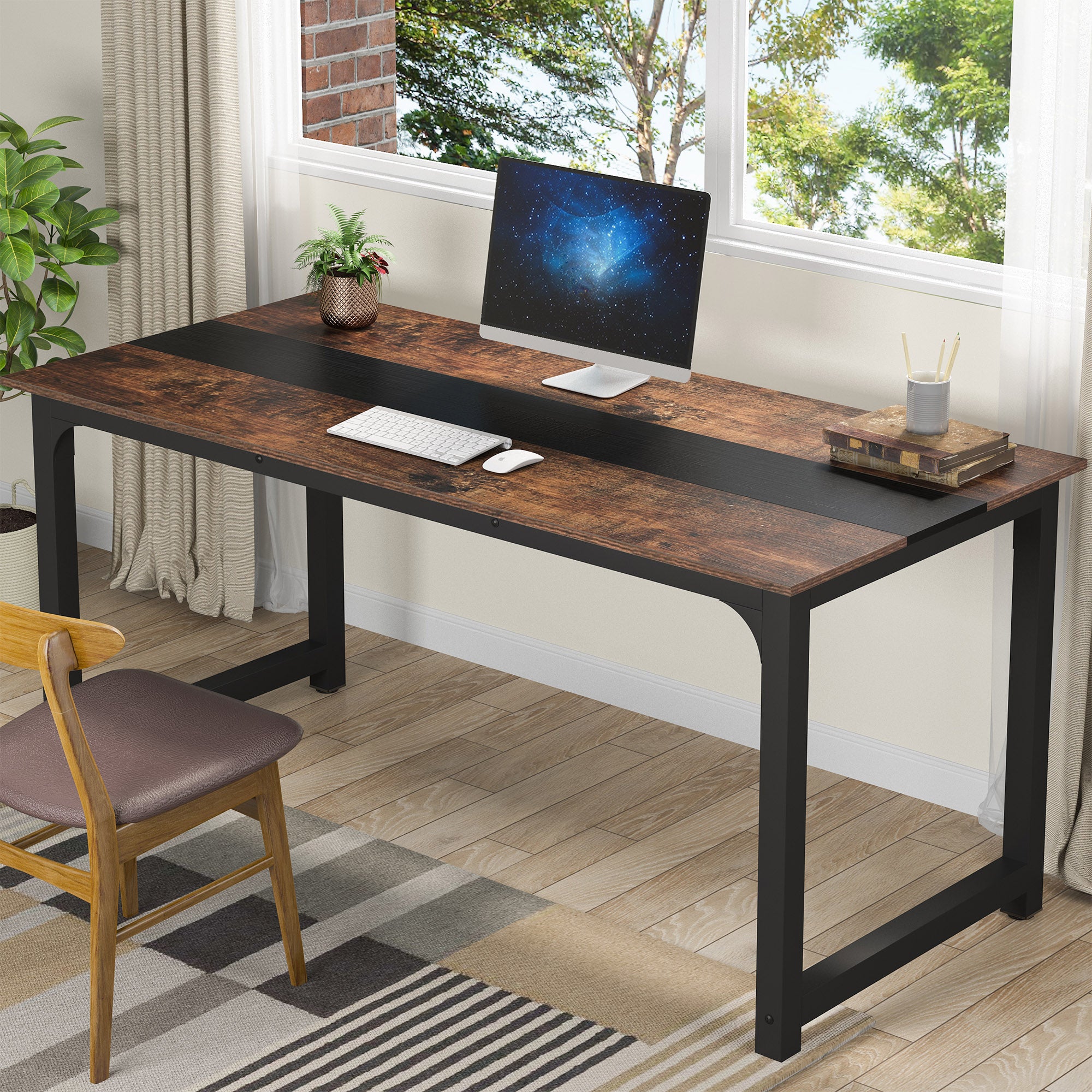 Simple Conference Table, Rectangular Meeting Table Computer Desk