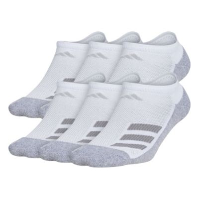 adidas Youth Cushioned Angle Stripe 6-Pack No Show Socks