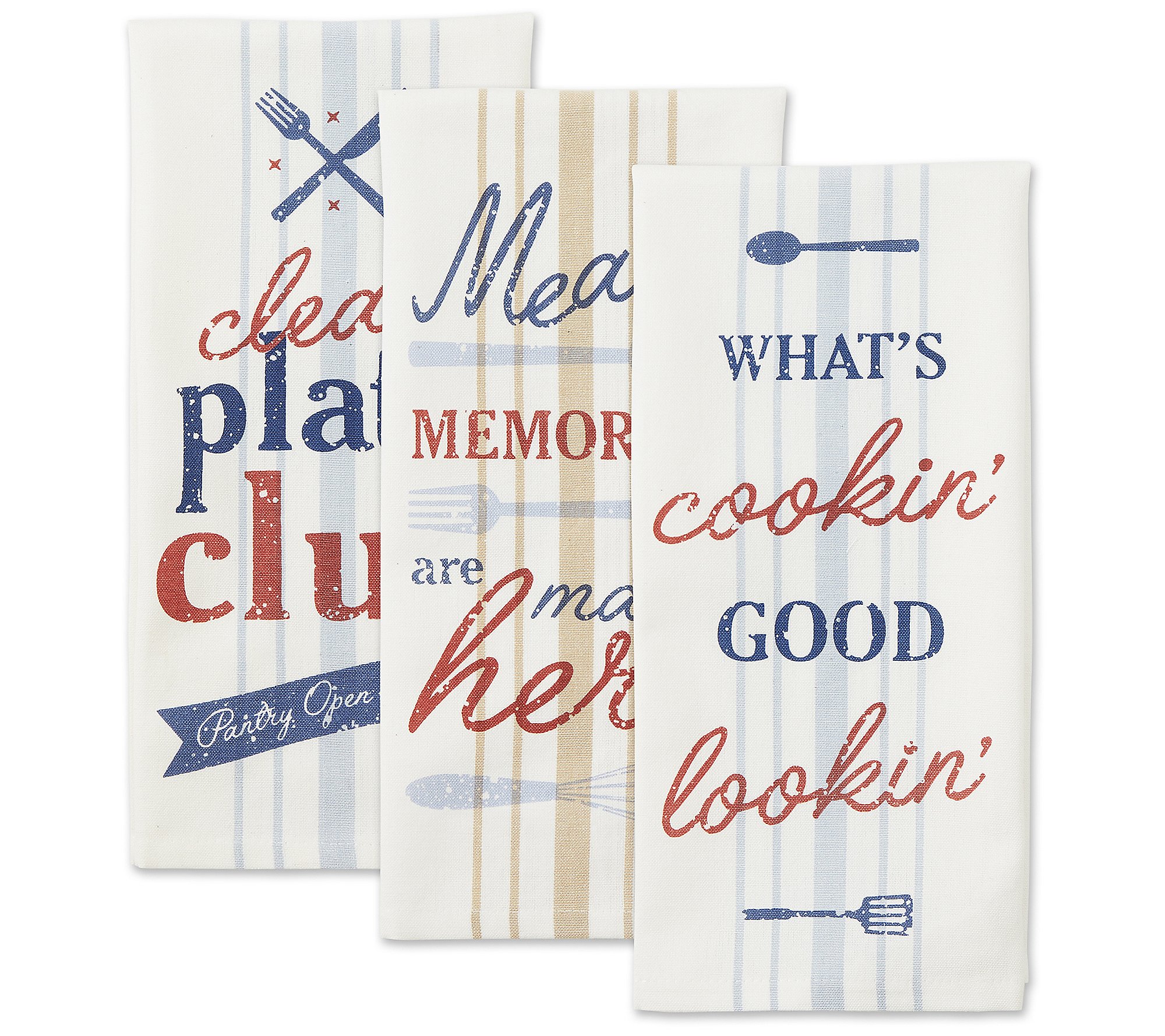 Design Imports Set of 3 Printed What's Cookin'itchen Towels